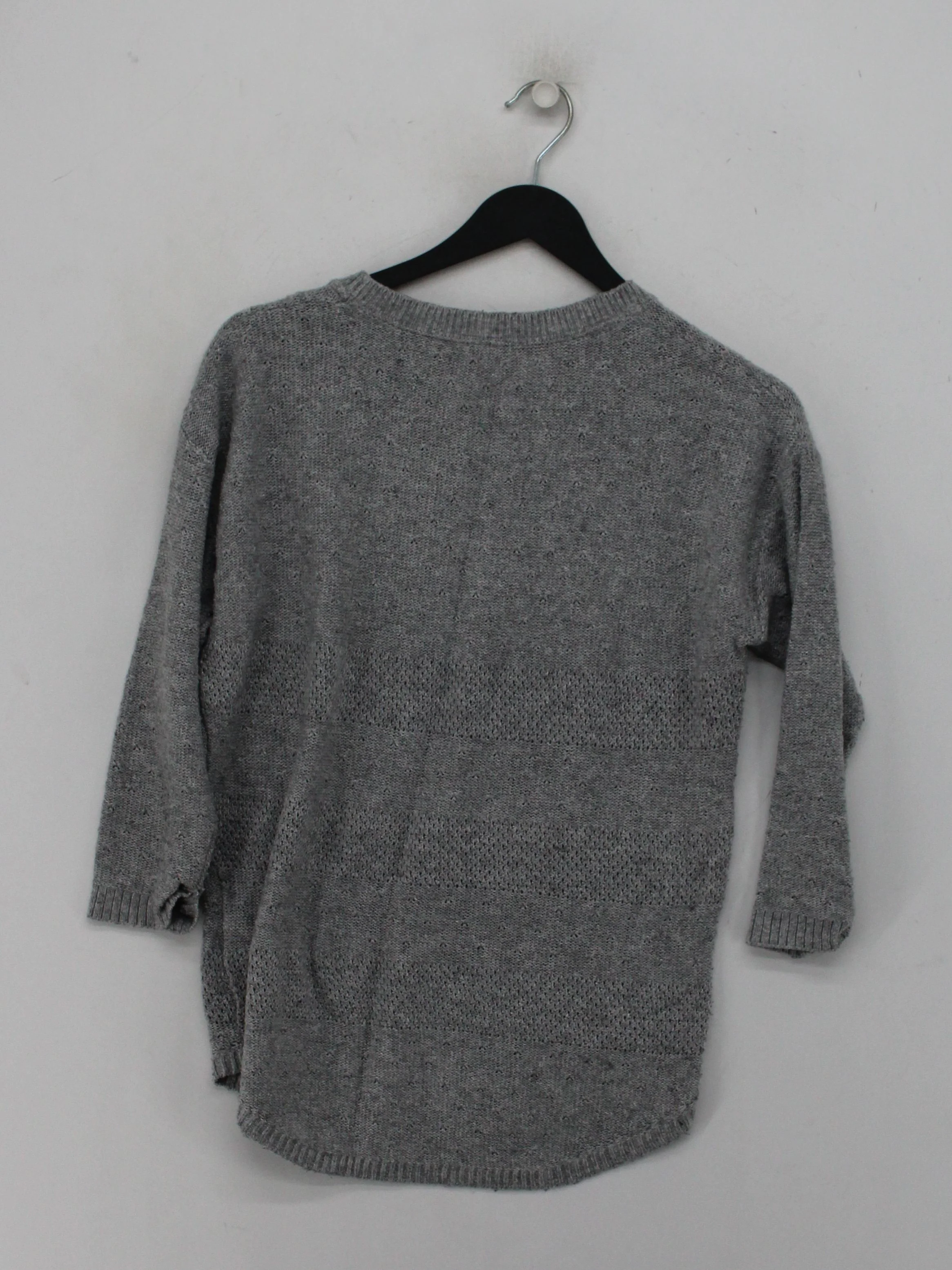 Fat Face Women's Jumper UK 12 Grey 100% Wool Crew Neck Pullover - Image 2