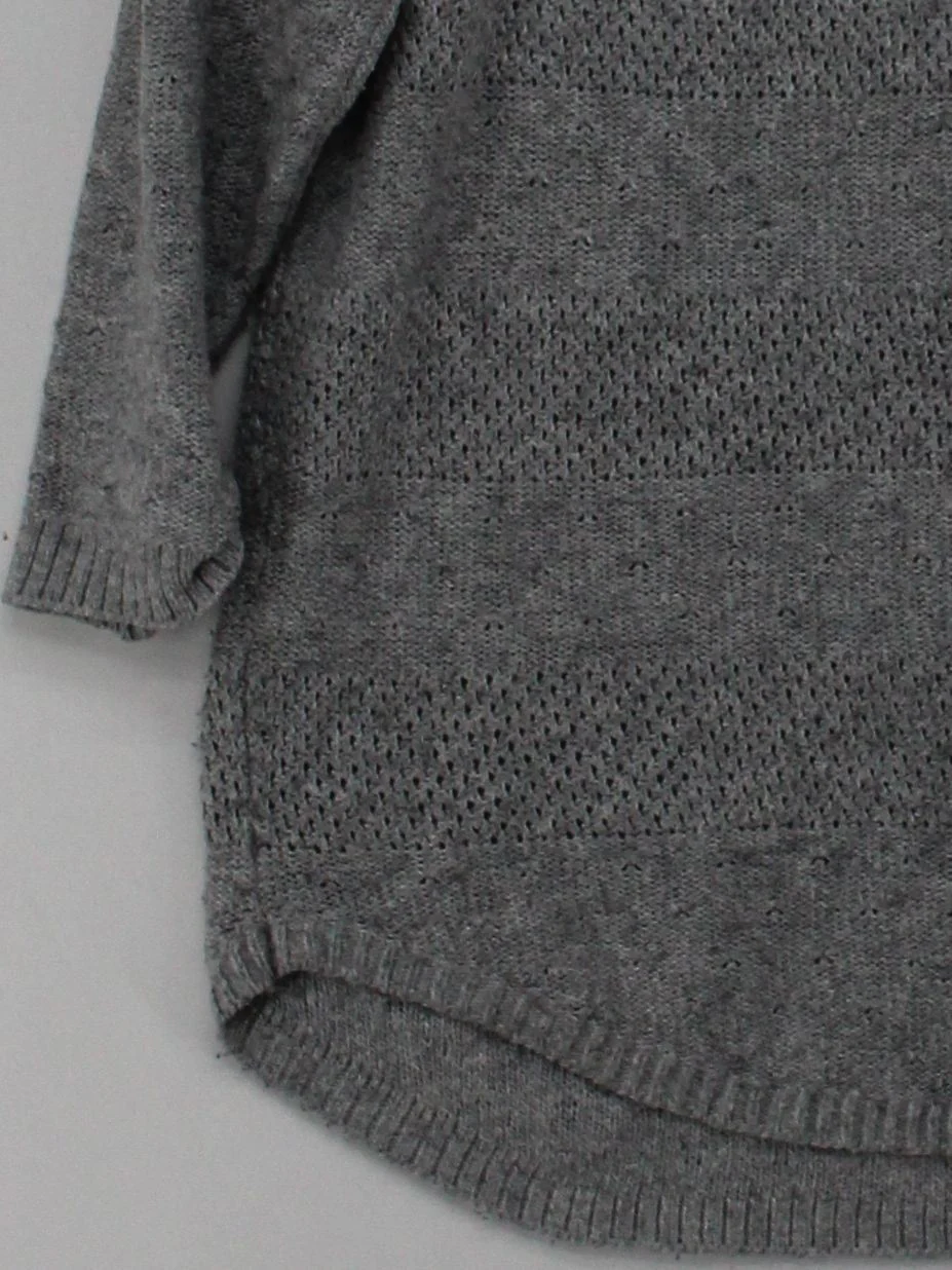Fat Face Women's Jumper UK 12 Grey 100% Wool Crew Neck Pullover - Image 4