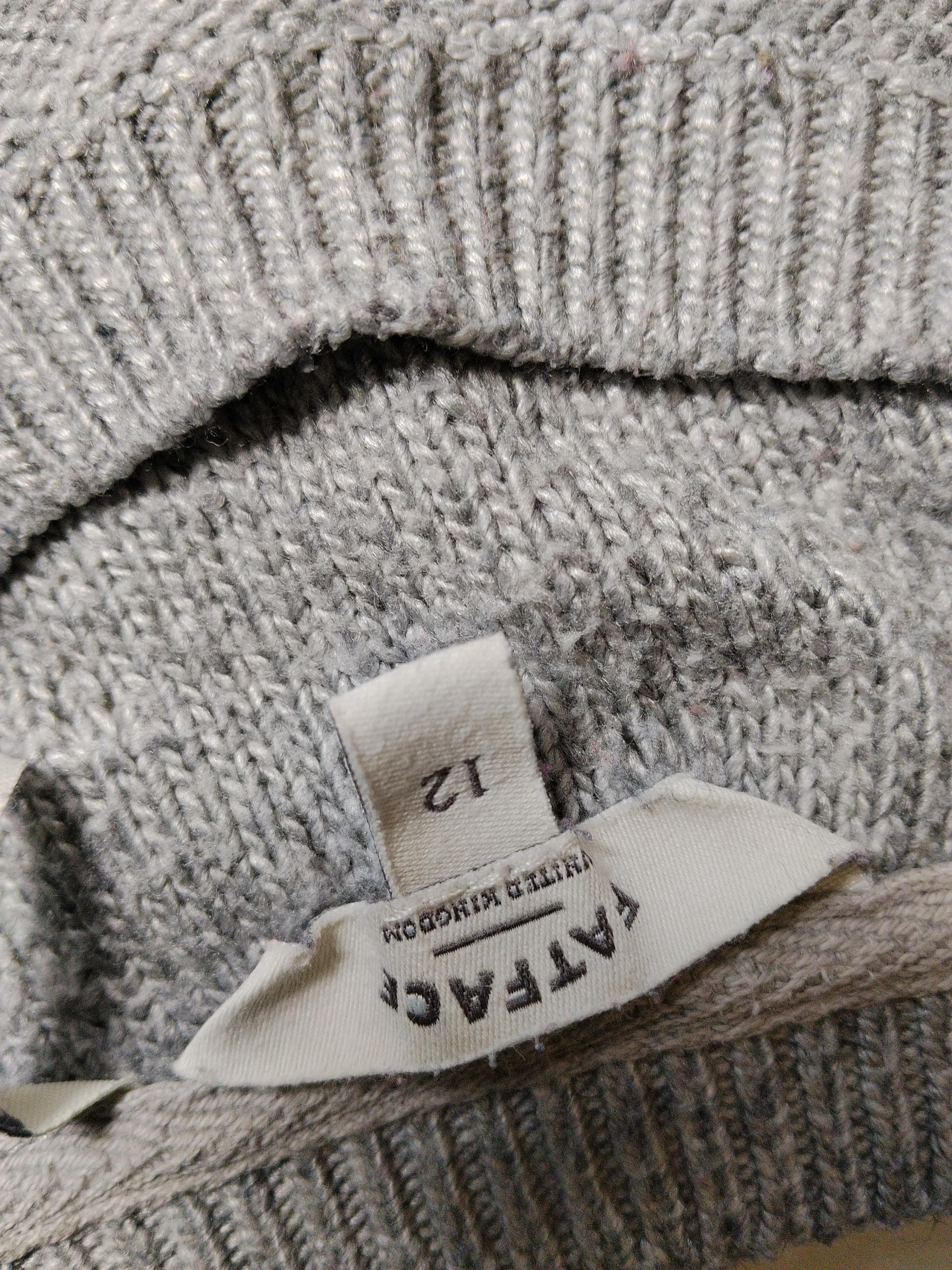 Fat Face Women's Jumper UK 12 Grey 100% Wool Crew Neck Pullover - Image 5