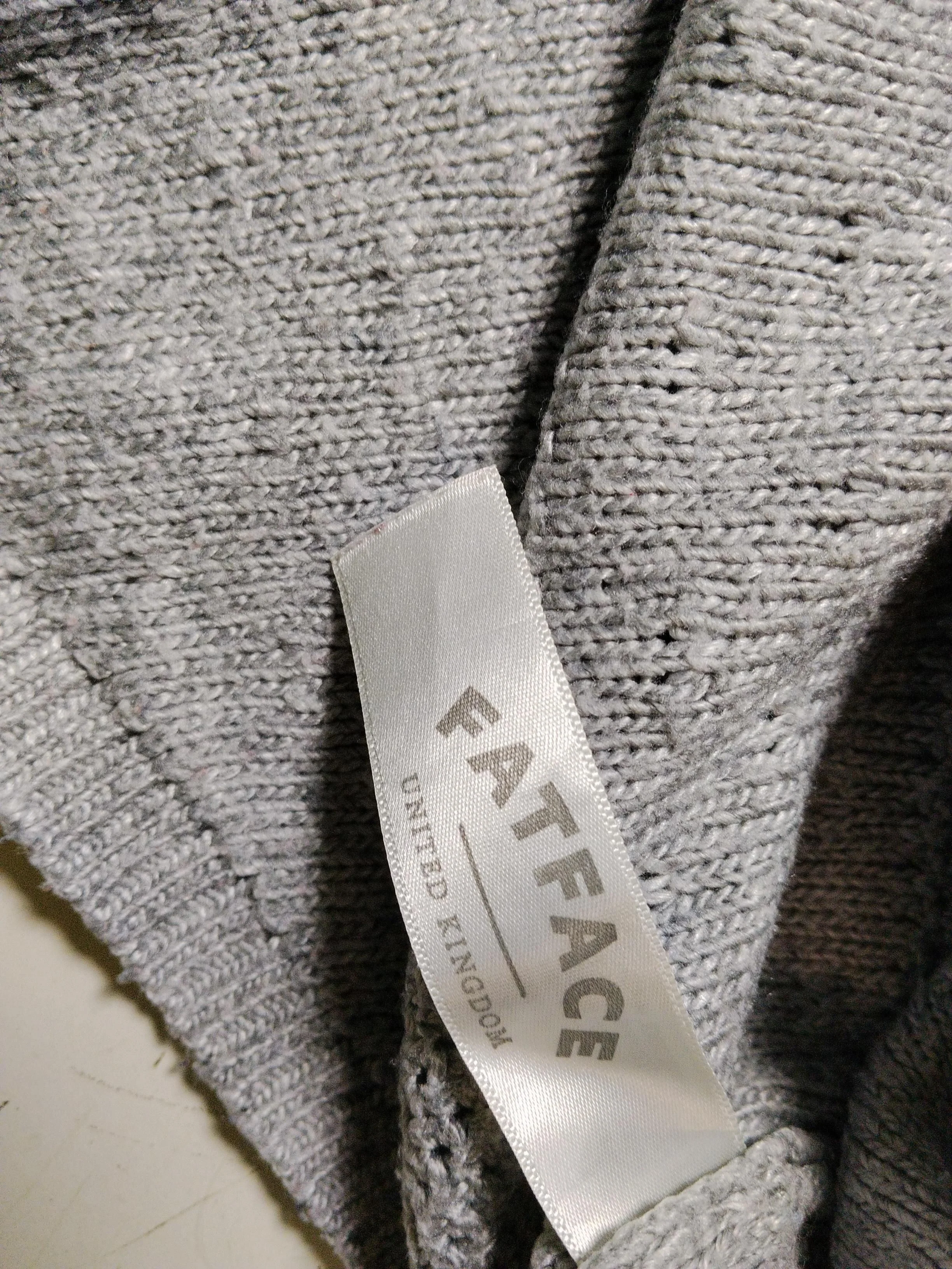 Fat Face Women's Jumper UK 12 Grey 100% Wool Crew Neck Pullover - Image 6