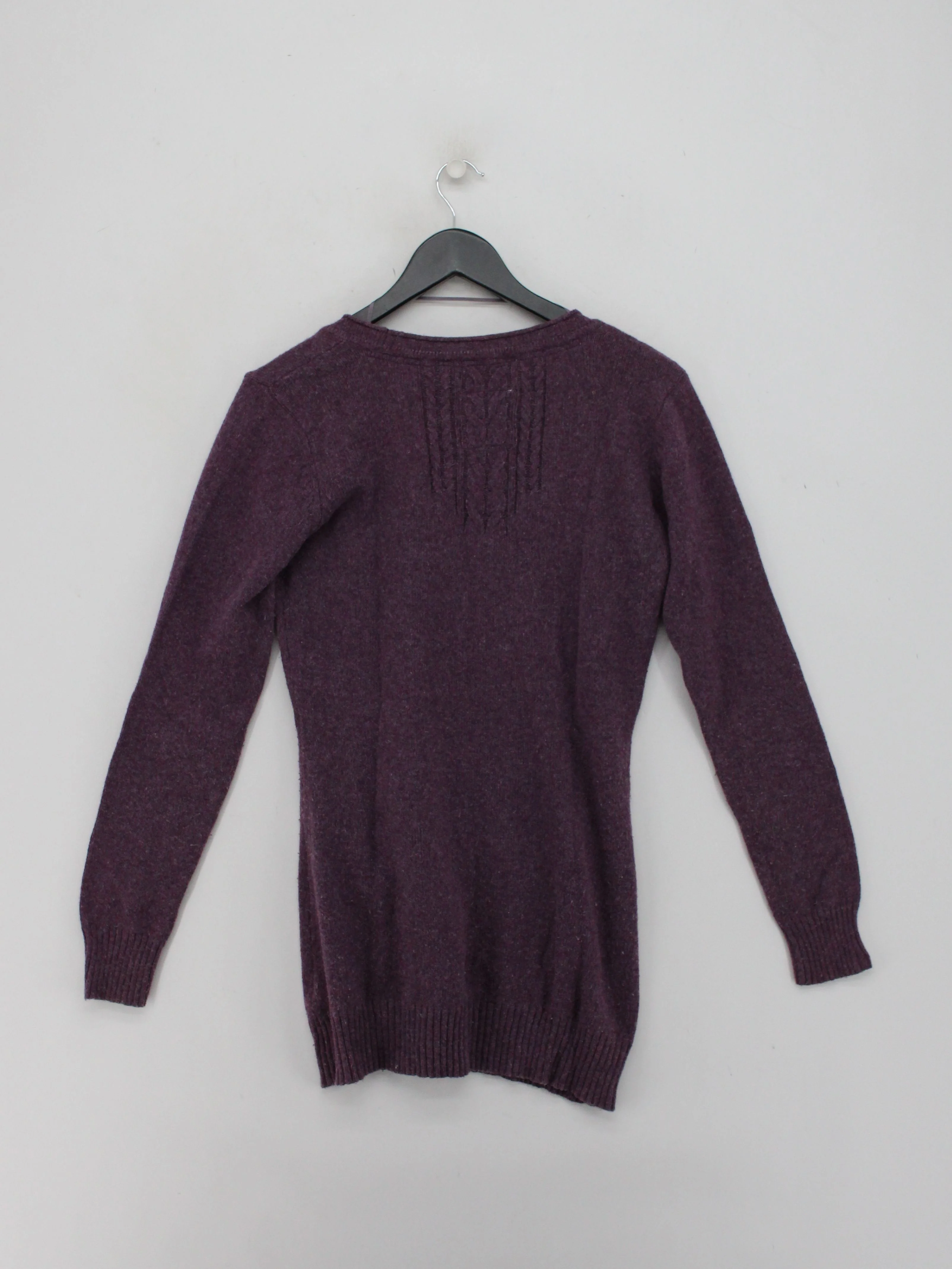 Fat Face Women's Jumper UK 12 Purple Cotton with Nylon, Angora Pullover - Image 2
