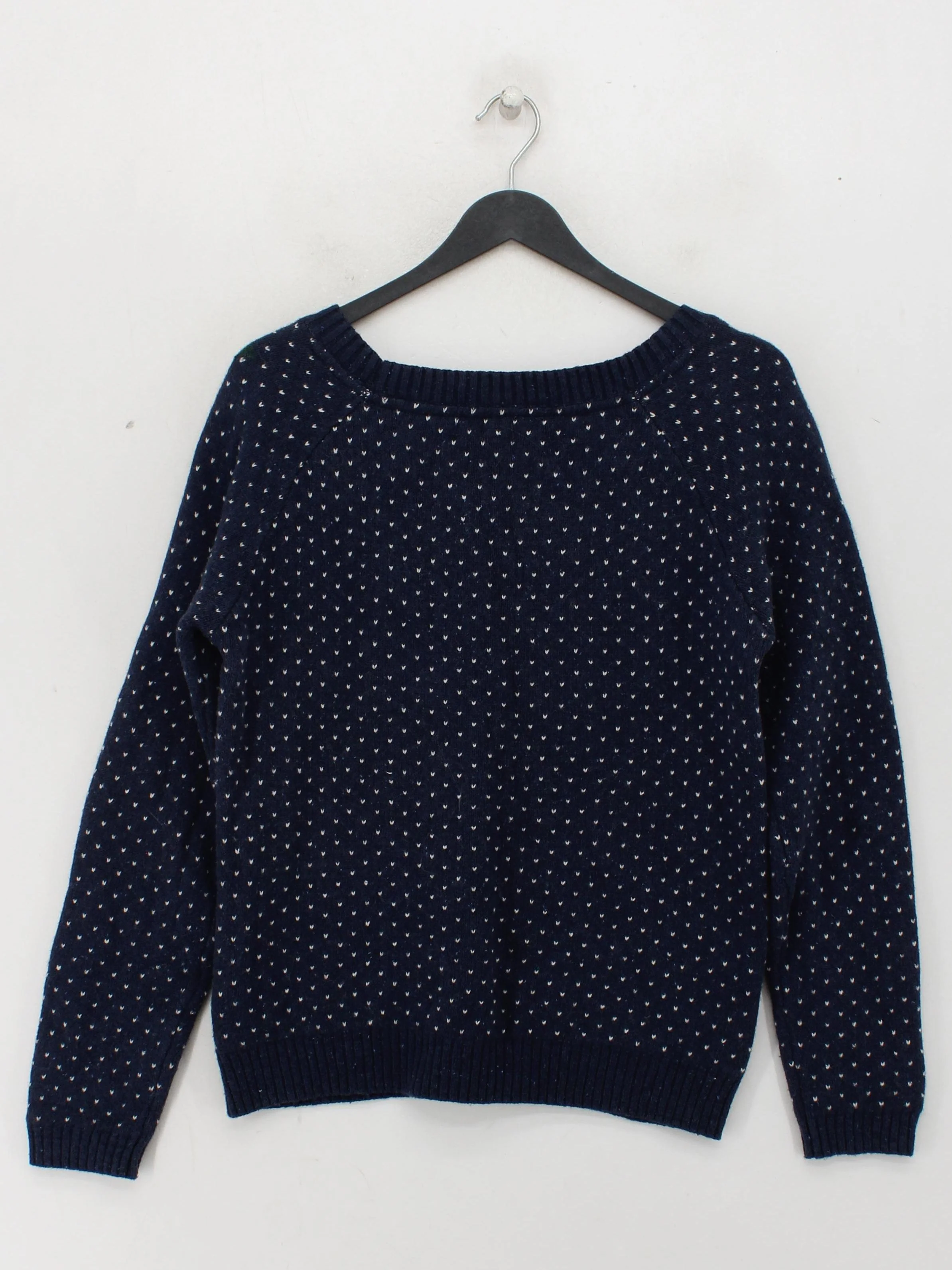 Fat Face Women's Jumper UK 14 Blue 100% Wool Round Neck Pullover - Image 2