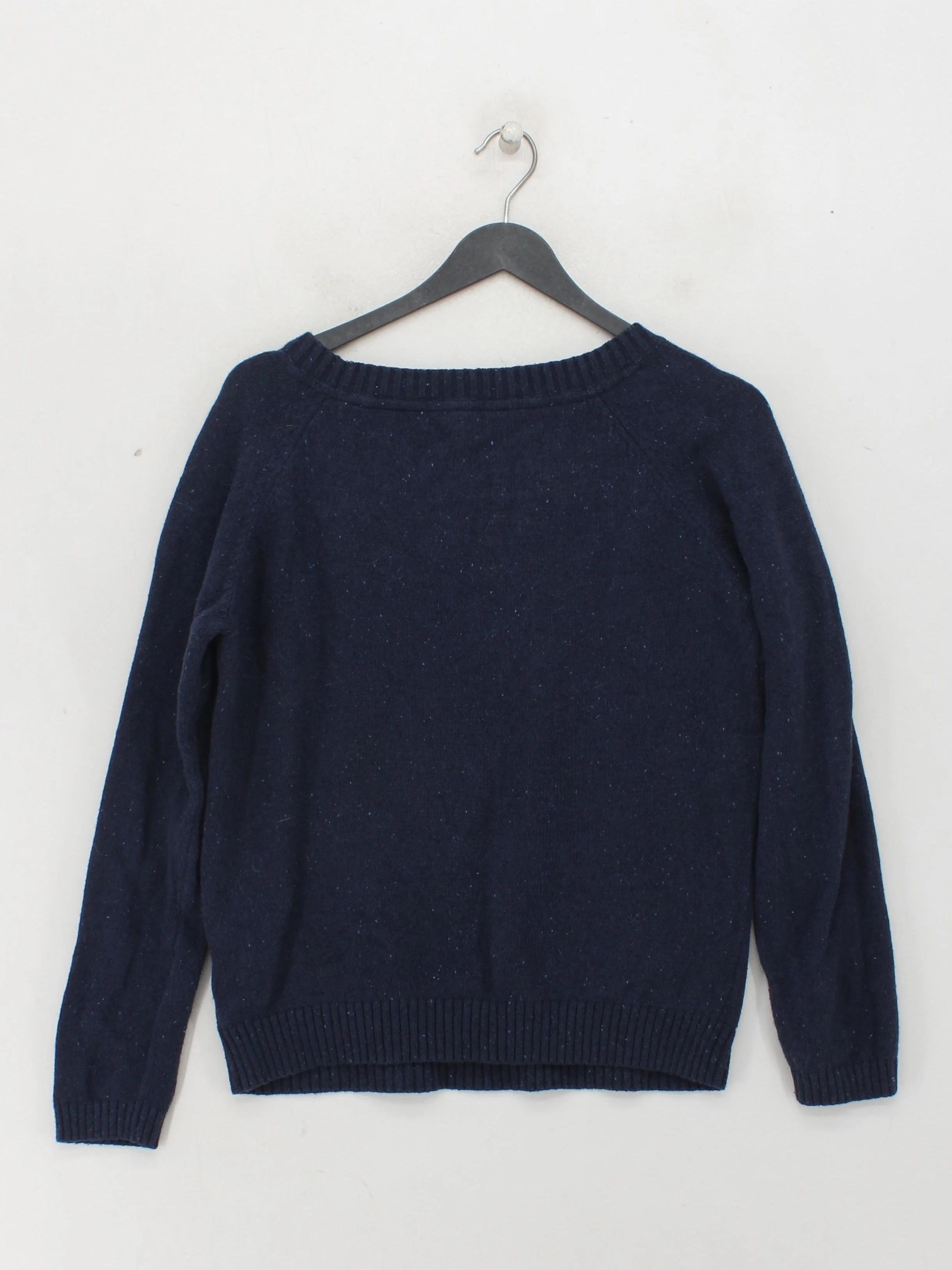 Fat Face Women's Jumper UK 14 Blue Animal Print 100% Wool Round Neck Pullover - Image 2