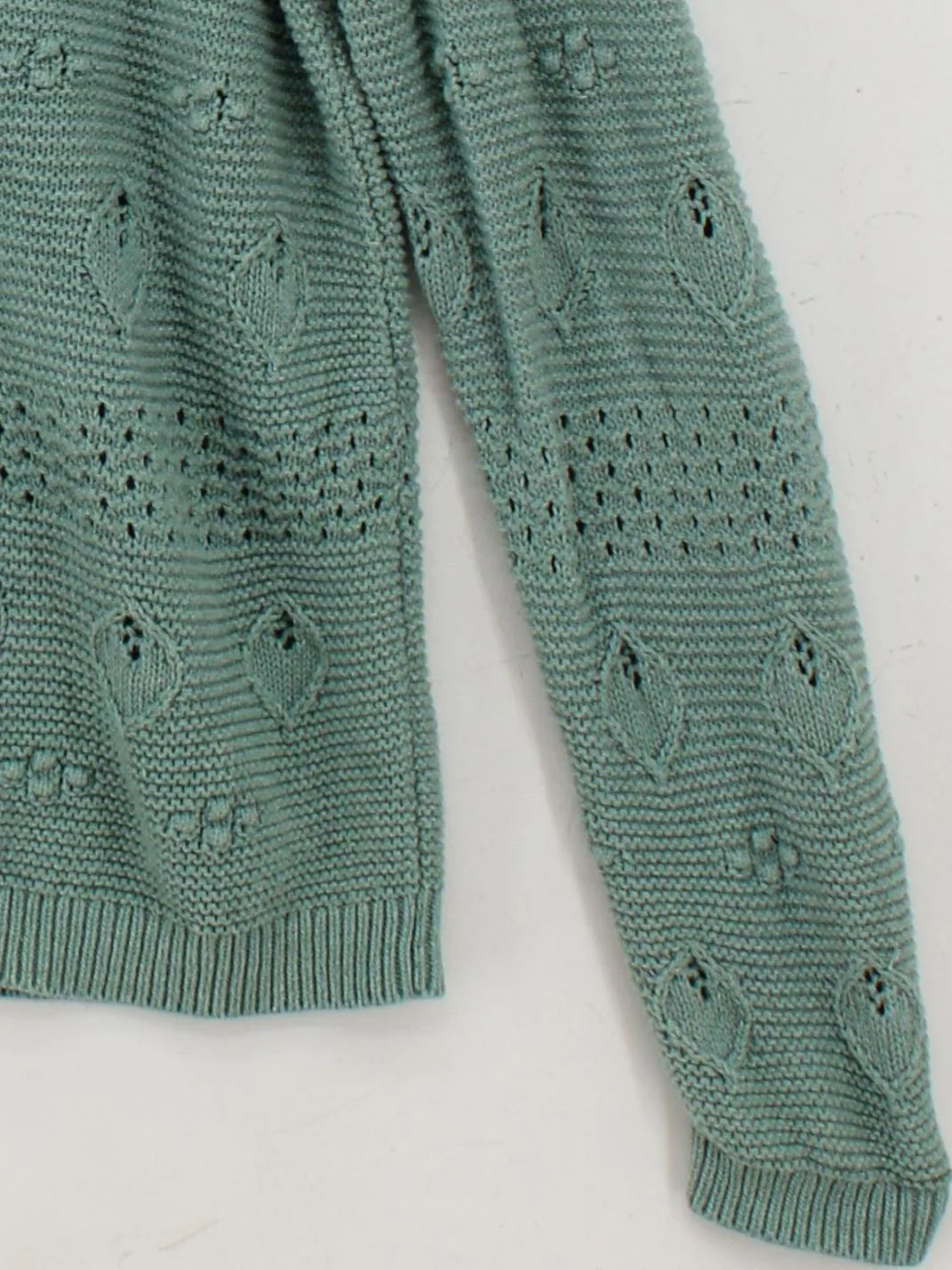 Fat Face Women's Jumper UK 14 Green 100% Cotton Round Neck Pullover - Image 4