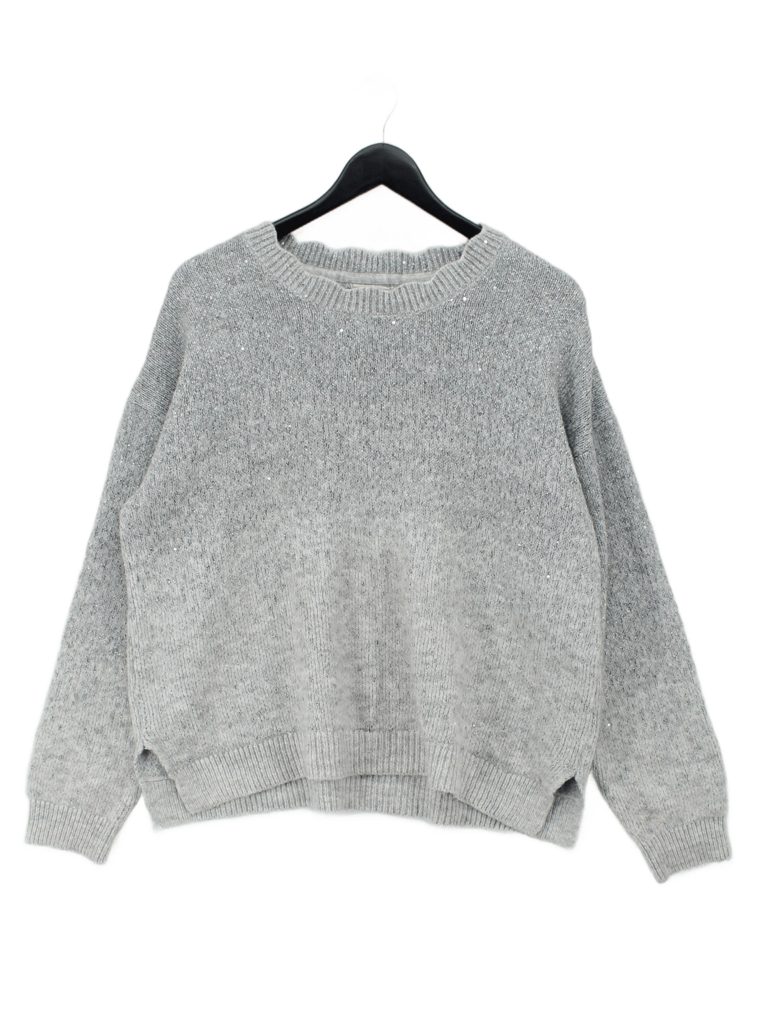 Fat Face Women's Jumper UK 14 Grey Acrylic with Polyester, Other Pullover