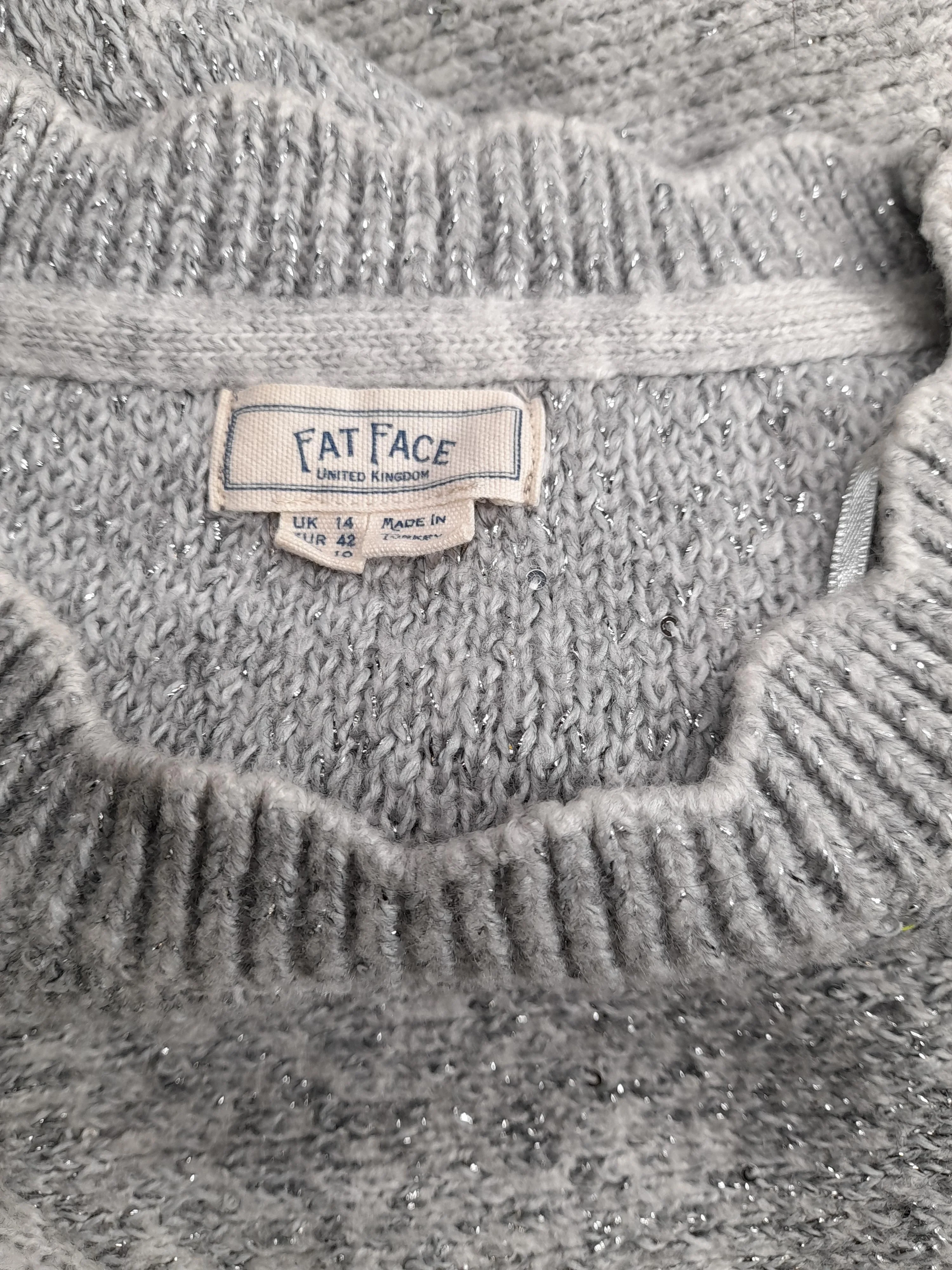 Fat Face Women's Jumper UK 14 Grey Acrylic with Polyester, Other Pullover - Image 5