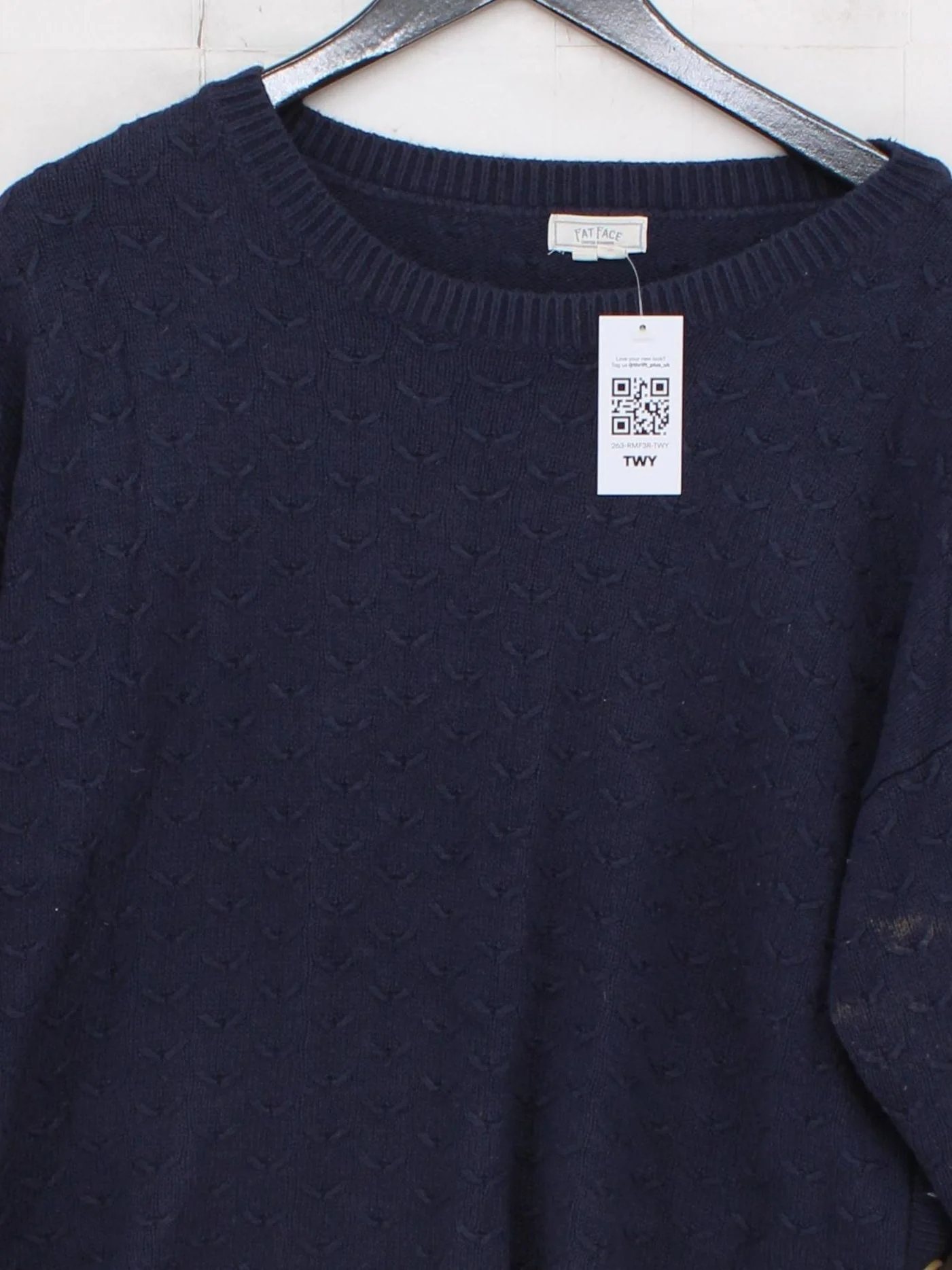 Fat Face Women's Jumper UK 16 Blue Viscose with Acrylic Pullover - Image 3