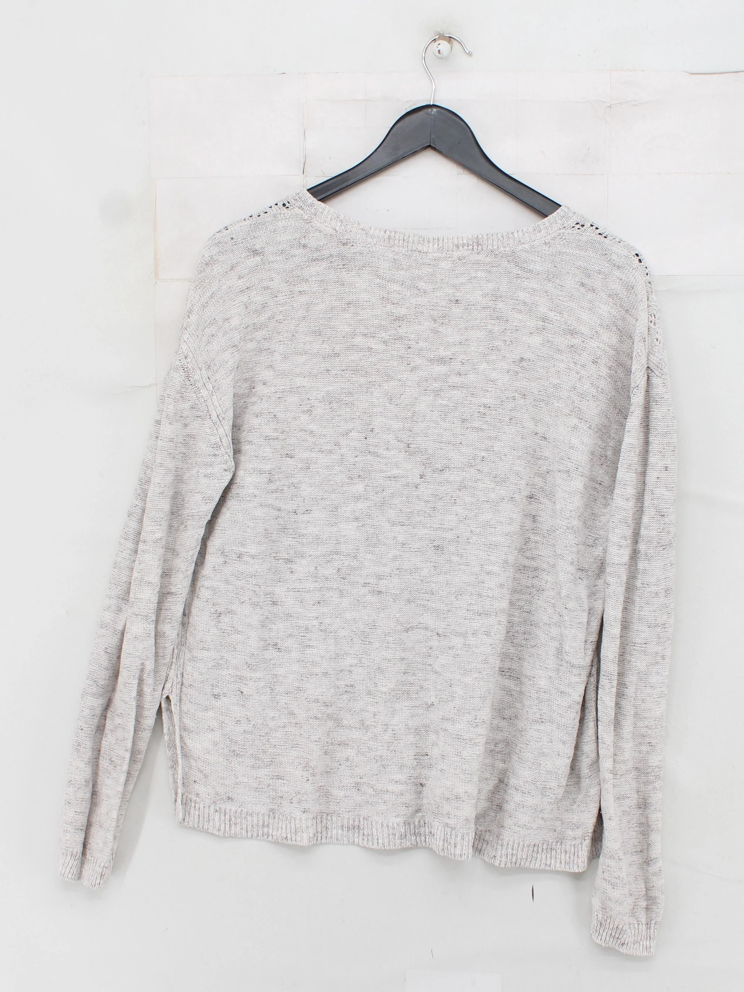 Fat Face Women's Jumper UK 16 Cream Cotton with Acrylic, Linen Pullover - Image 2