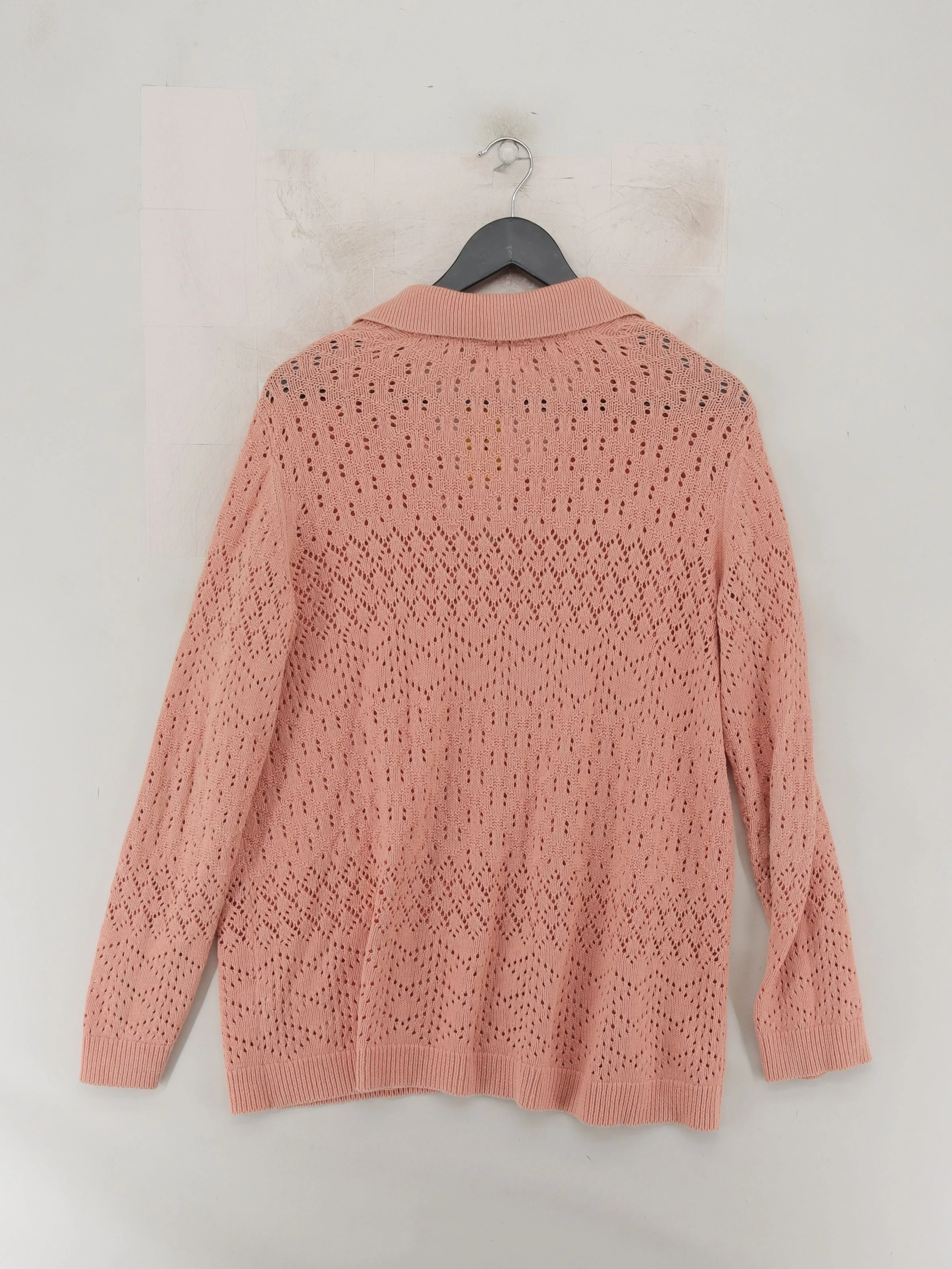 Fat Face Women's Jumper UK 16 Pink 100% Cotton Collared Pullover - Image 2