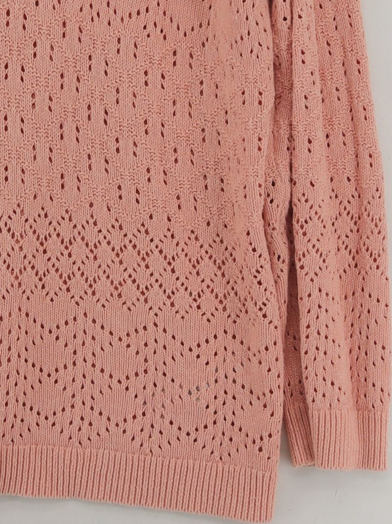 Fat Face Women's Jumper UK 16 Pink 100% Cotton Collared Pullover - Image 4