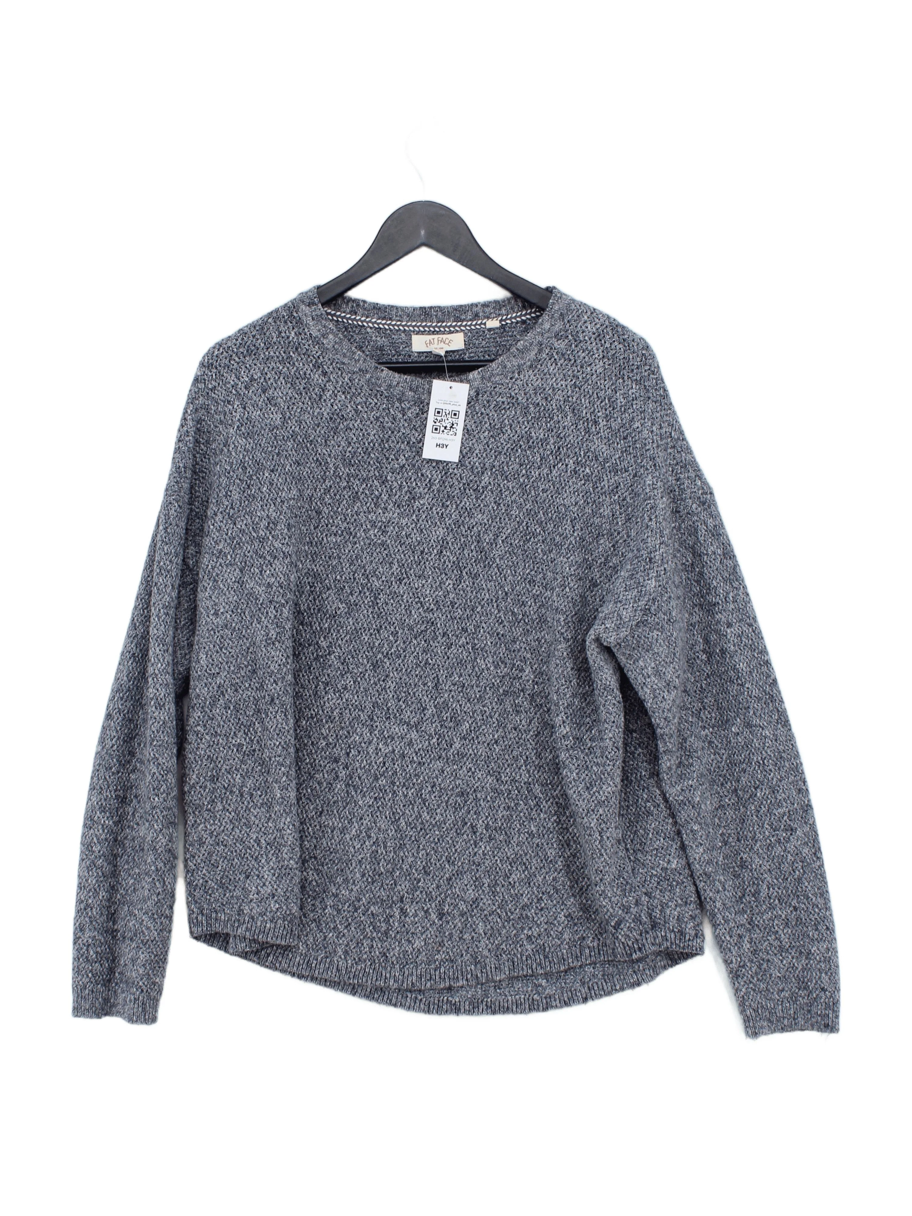 Fat Face Women's Jumper UK 18 Blue Cotton with Acrylic, Polyester Pullover