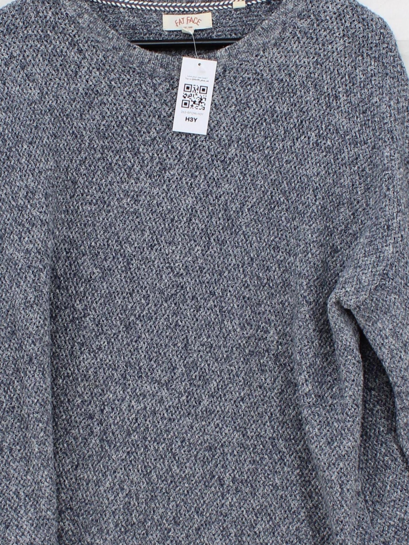 Fat Face Women's Jumper UK 18 Blue Cotton with Acrylic, Polyester Pullover - Image 3