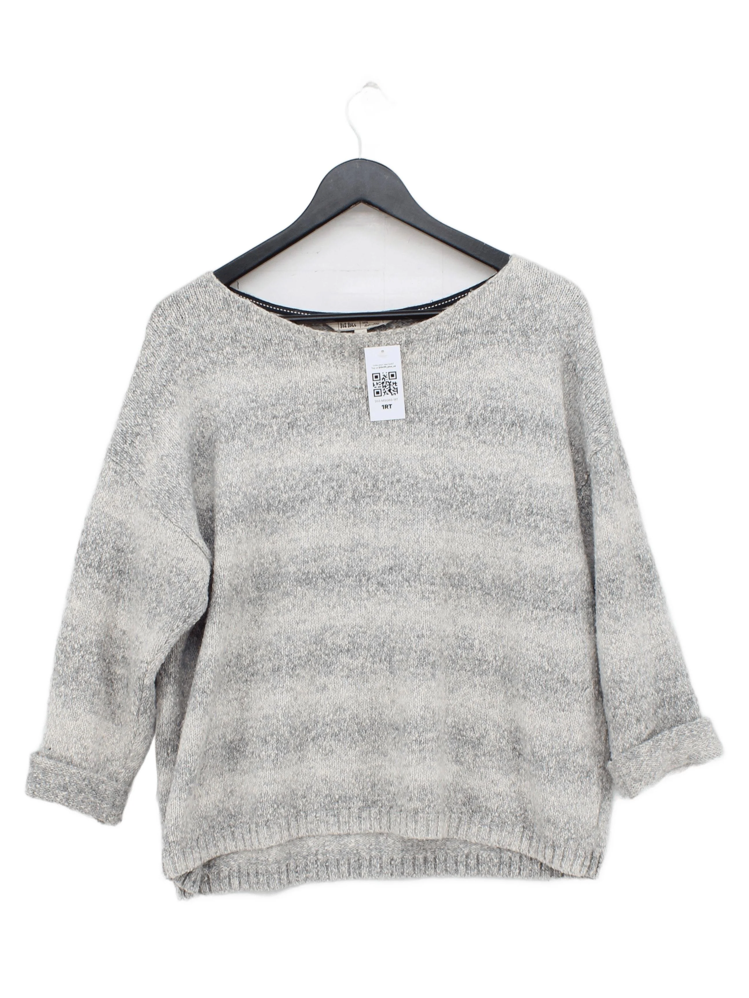 Fat Face Women's Jumper UK 18 Grey Acrylic with Polyester, Nylon, Wool Pullover