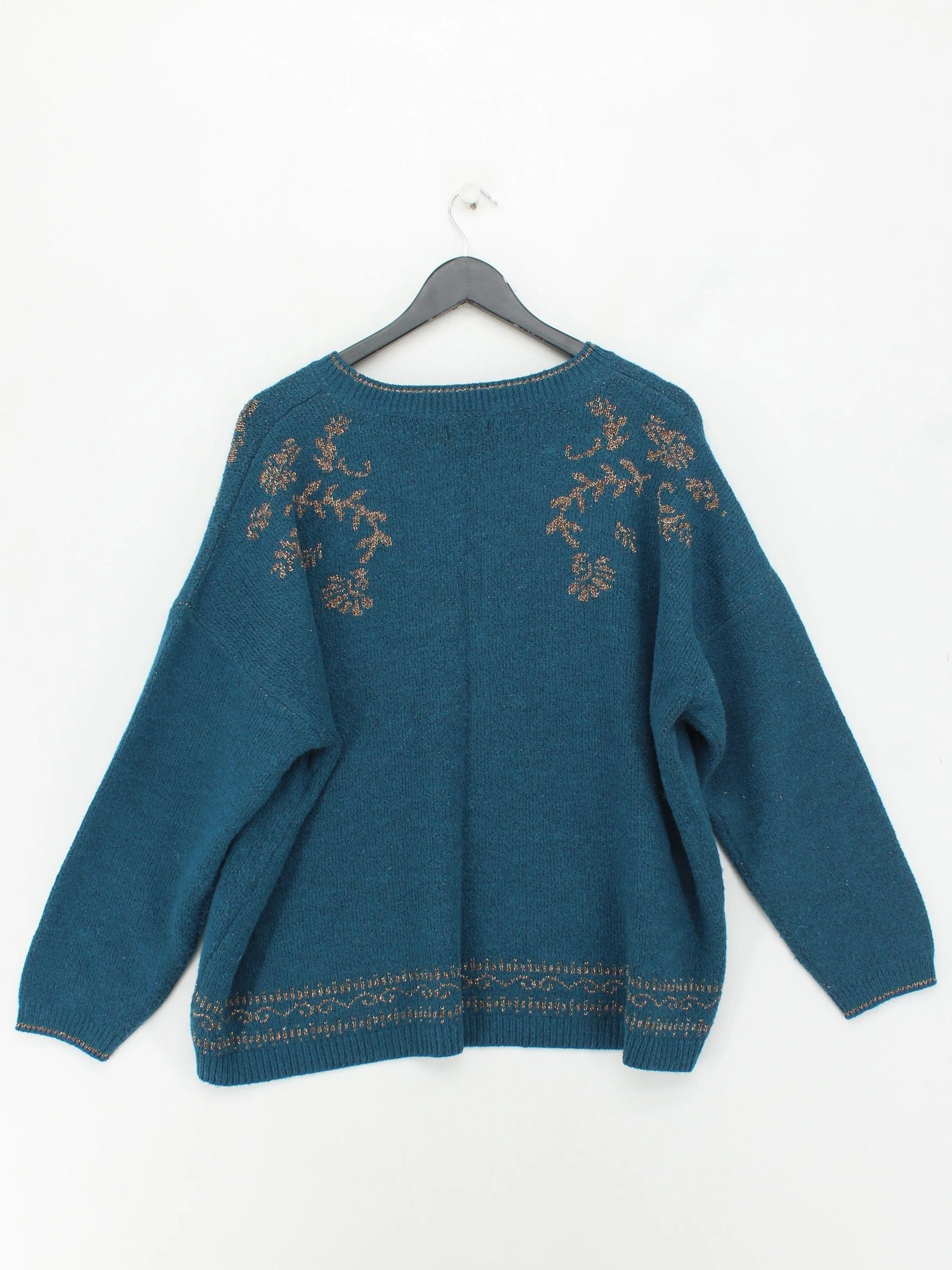 Fat Face Women's Jumper UK 20 Blue Acrylic - Image 2