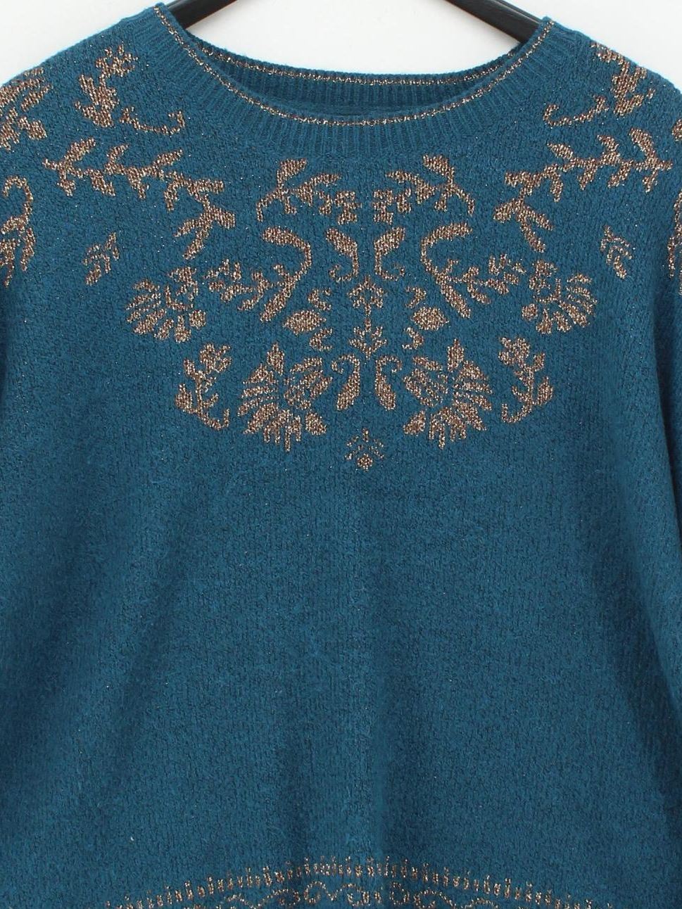 Fat Face Women's Jumper UK 20 Blue Acrylic - Image 3