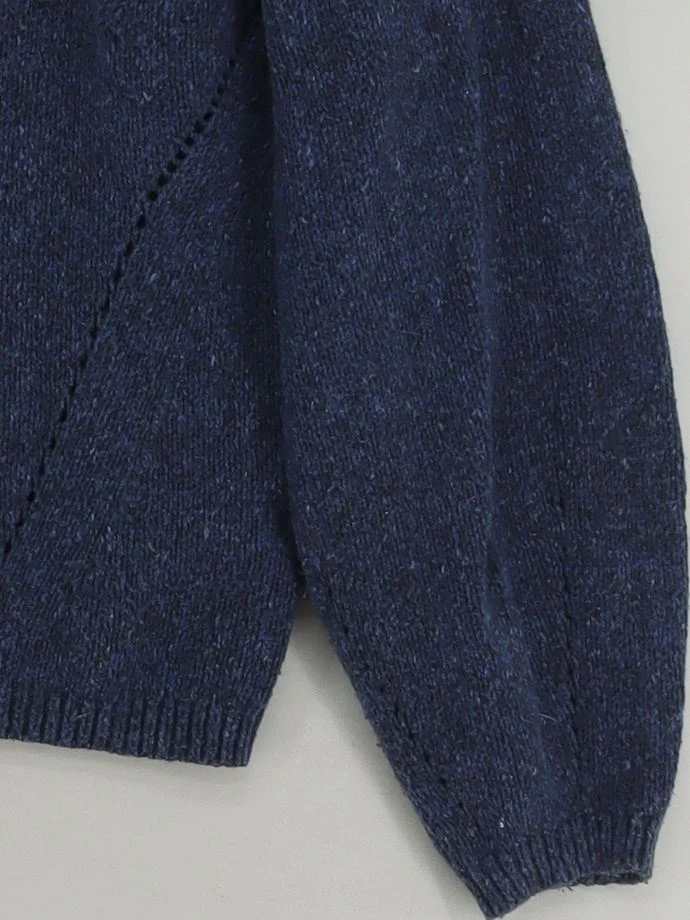 Fat Face Women's Jumper UK 8 Blue Cotton with Acrylic Mock Neck Pullover - Image 4