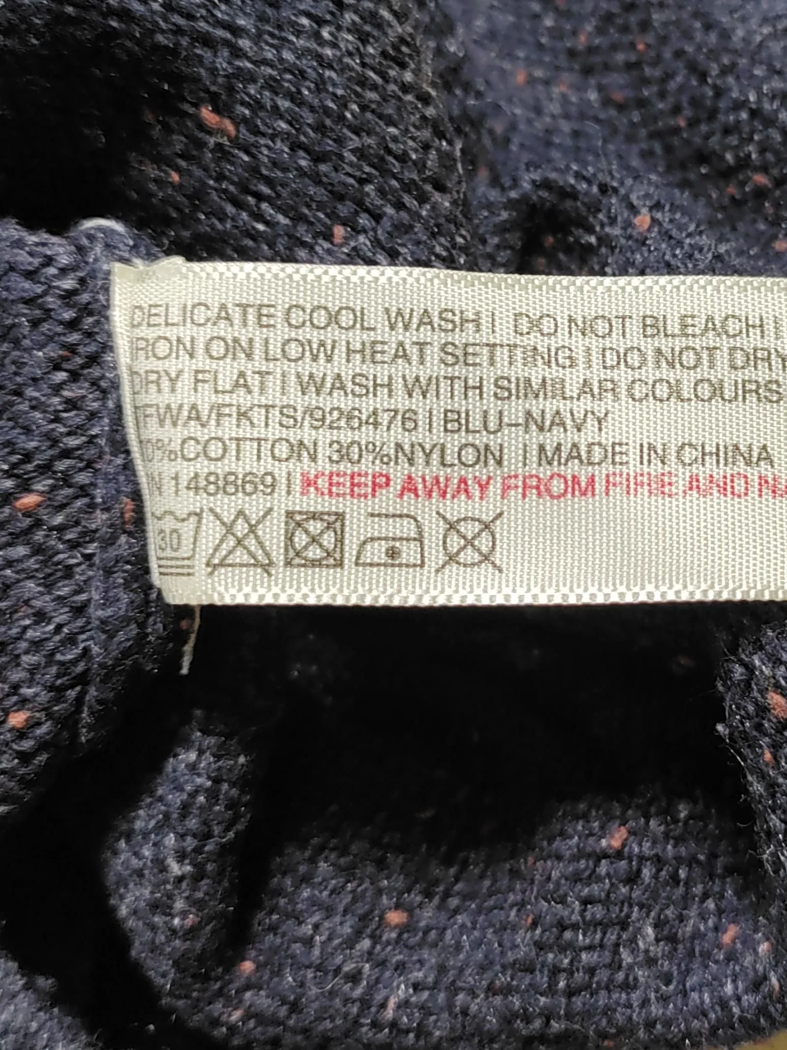 Fat Face Women's Jumper UK 8 Blue Cotton with Nylon Pullover - Image 6