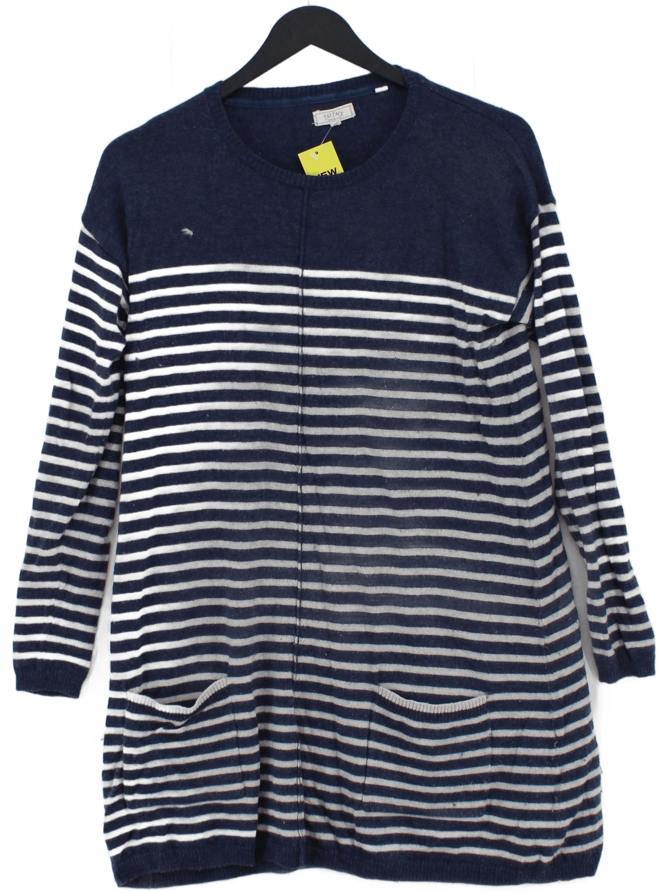 Fat Face Women's Jumper UK 8 Blue Wool with Nylon, Cashmere Pullover