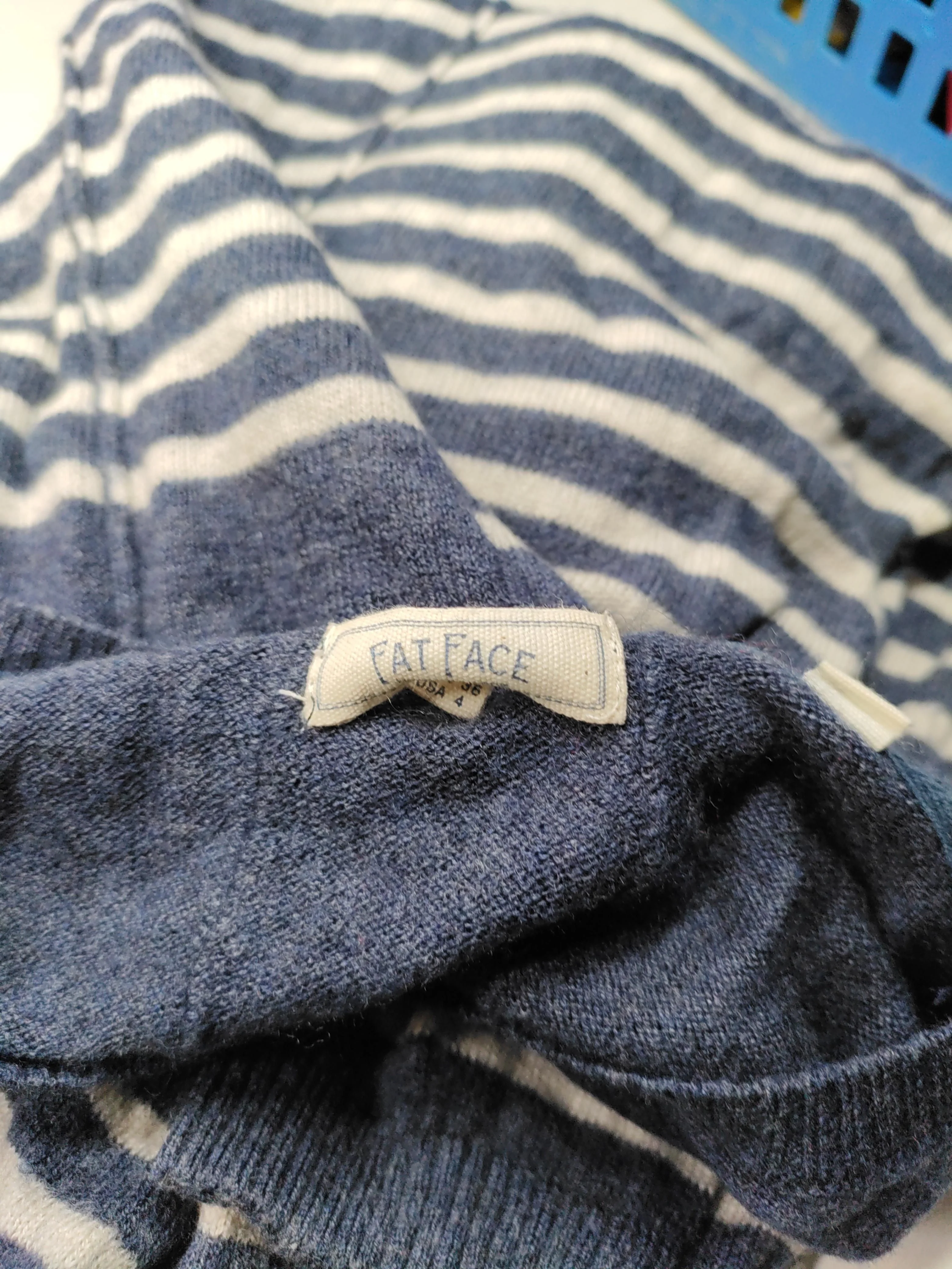 Fat Face Women's Jumper UK 8 Blue Wool with Nylon, Cashmere Pullover - Image 6