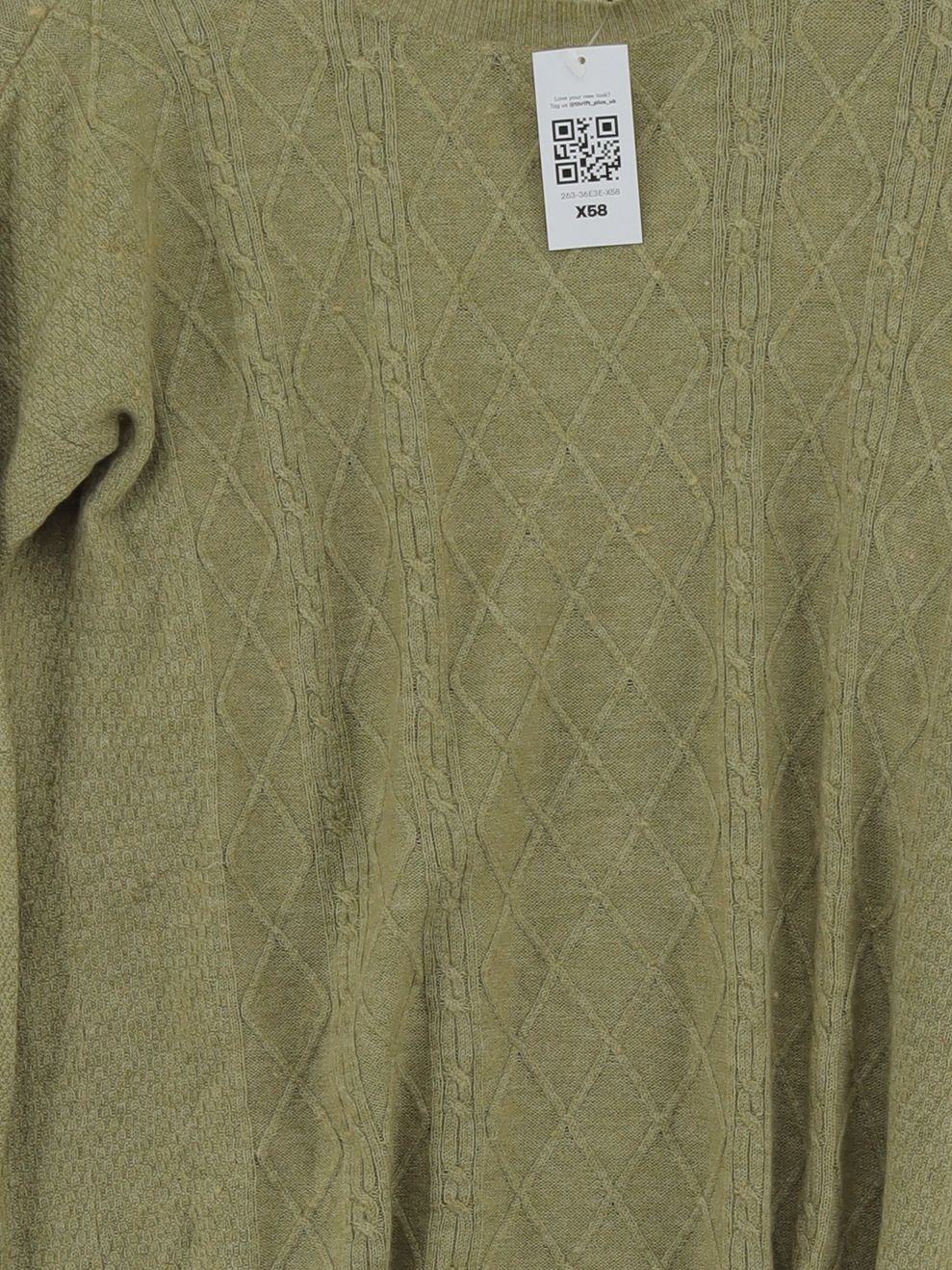 Fat Face Women's Jumper UK 8 Green Geometric 100% Cashmere Round Neck Pullover - Image 3