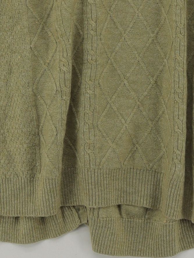 Fat Face Women's Jumper UK 8 Green Geometric 100% Cashmere Round Neck Pullover - Image 4