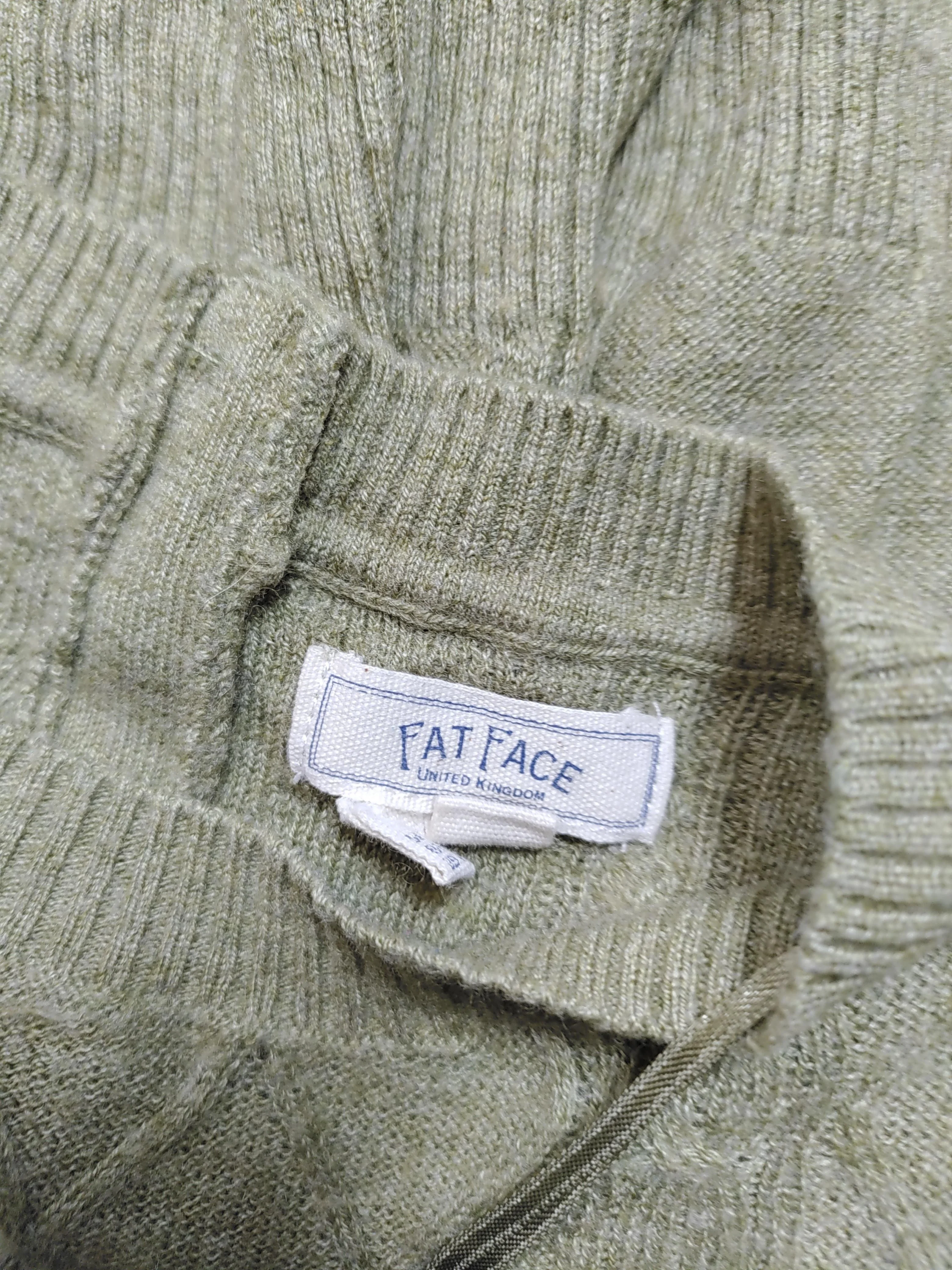 Fat Face Women's Jumper UK 8 Green Geometric 100% Cashmere Round Neck Pullover - Image 6