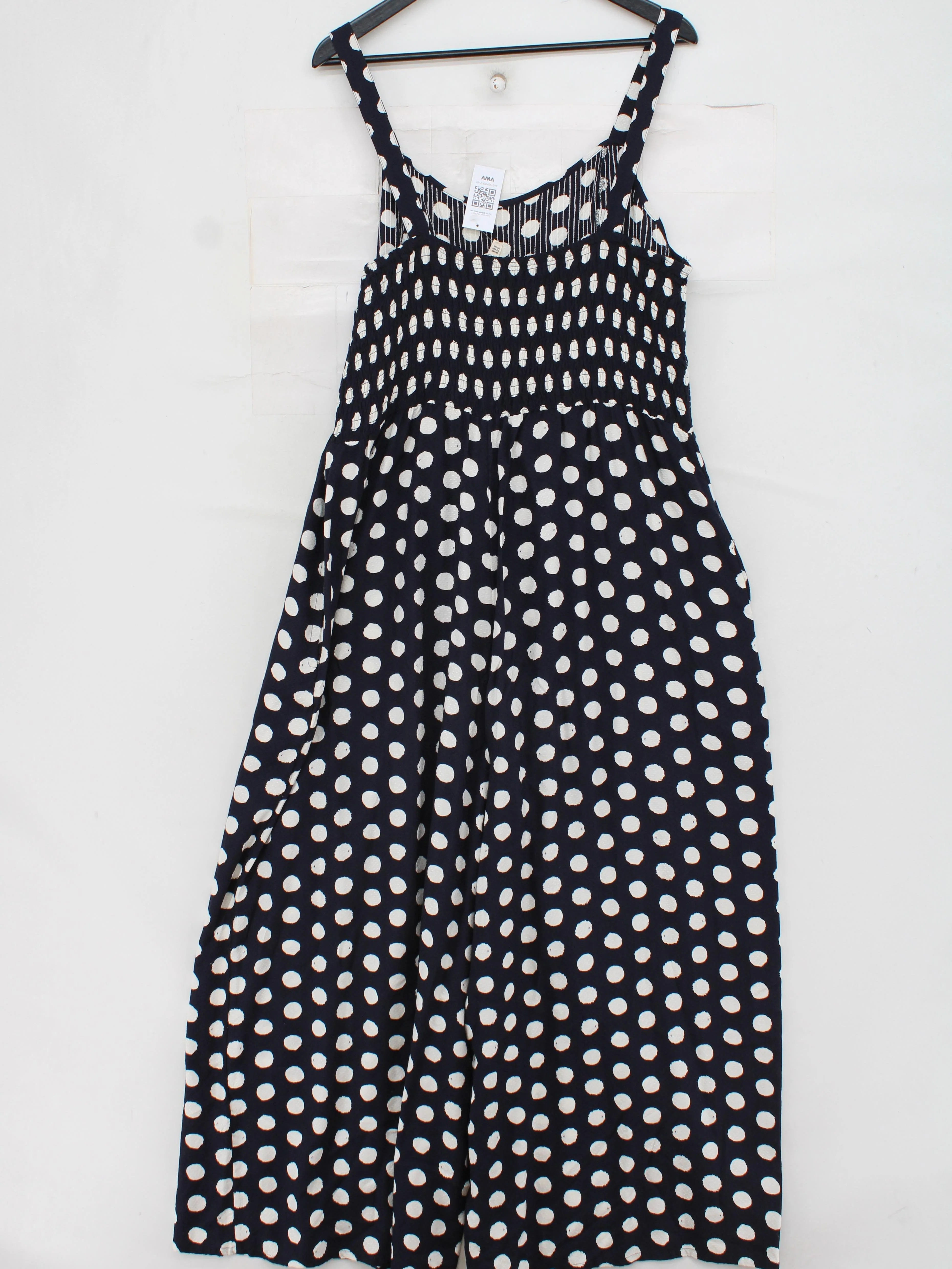 Fat Face Women's Jumpsuit XL Blue Polkadot 100% Other Wide-Leg Jumpsuit - Image 2