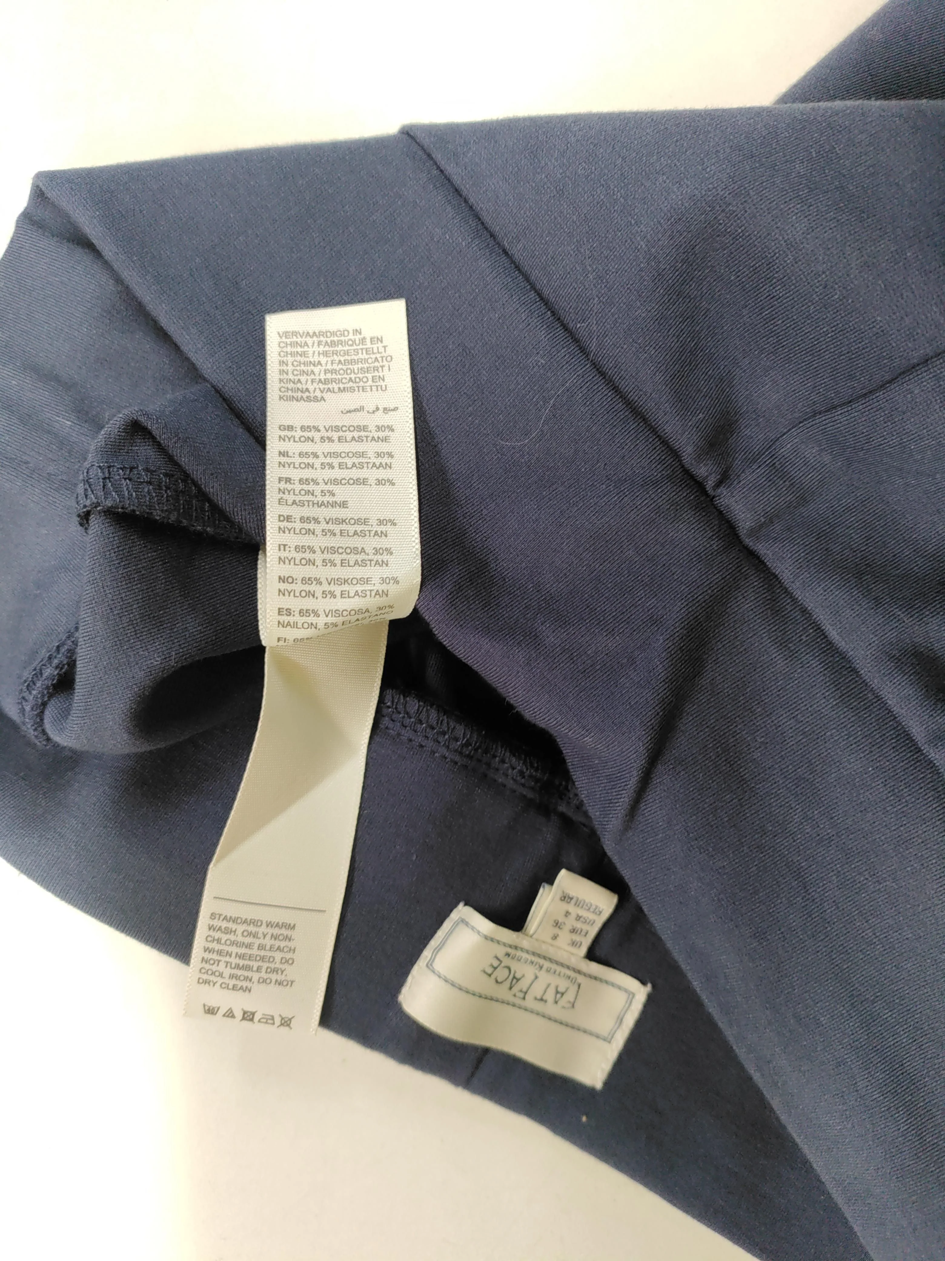 Fat Face Women's Leggings UK 8 Blue Viscose with Nylon, Elastane Full length - Image 6