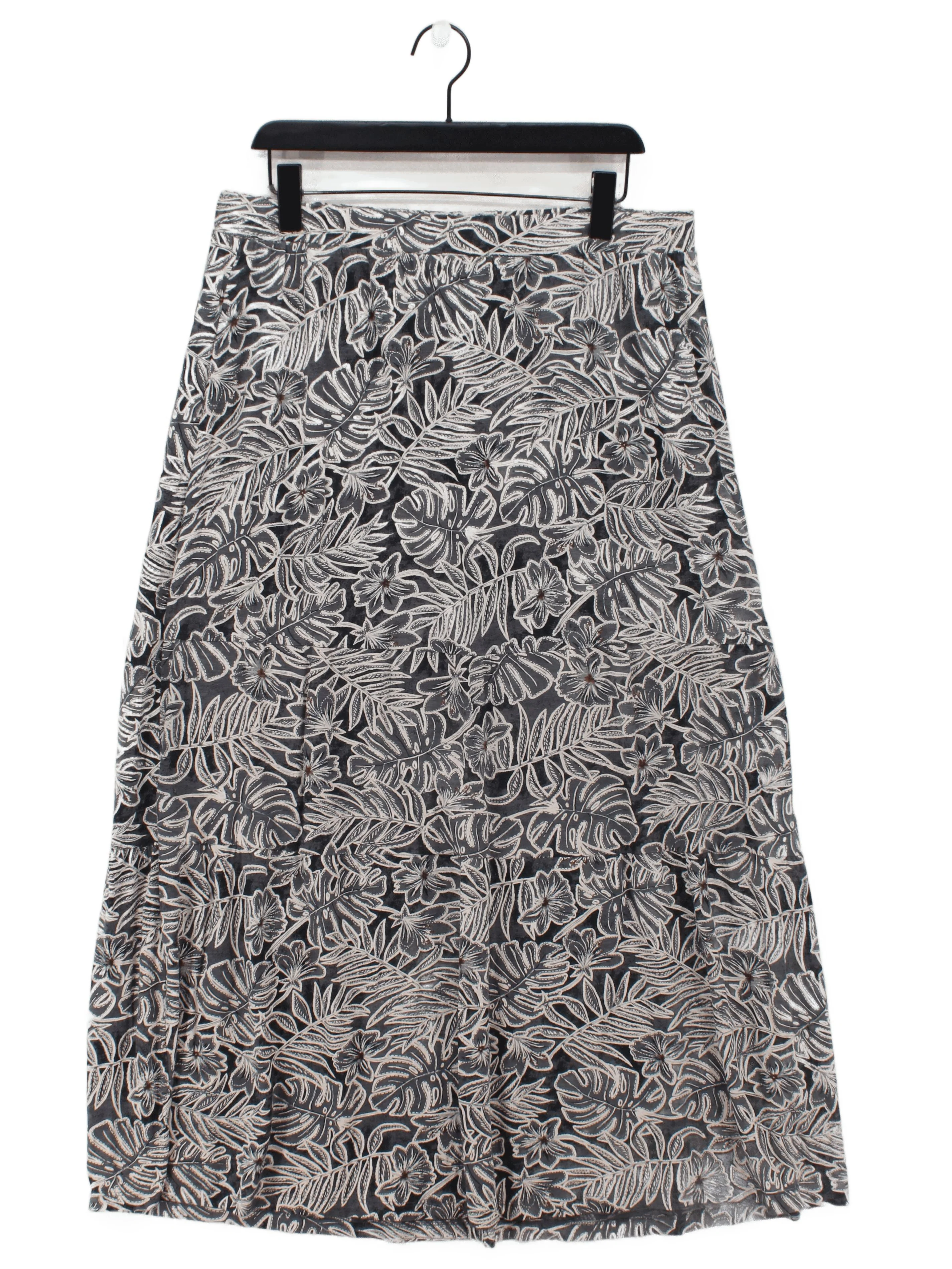 Fat Face Women's Maxi Skirt L Multi Floral Cotton with Lyocell Modal Long Maxi