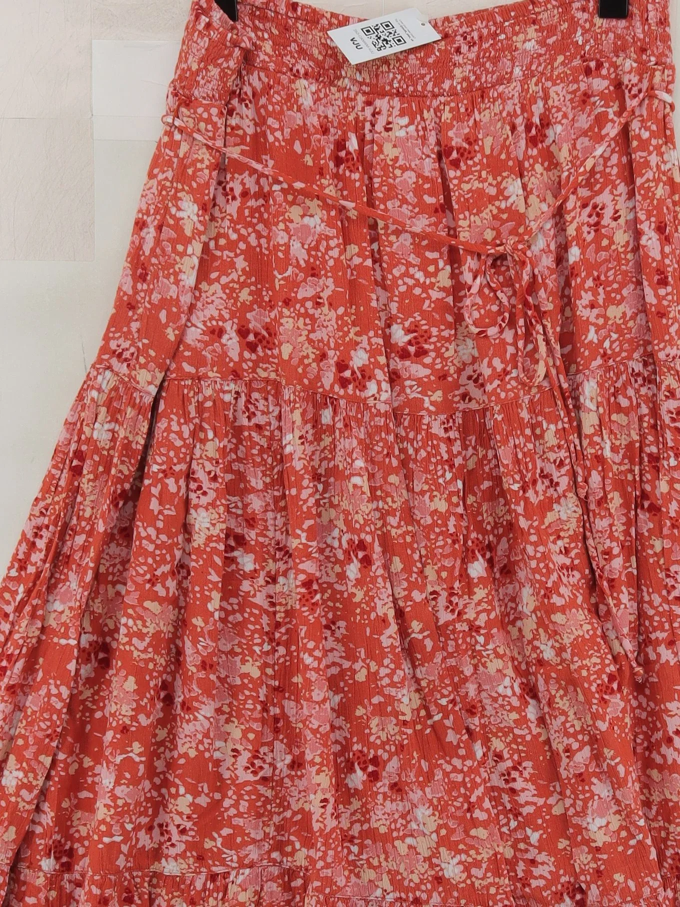 Fat Face Women's Maxi Skirt UK 16 Red Floral 100% Viscose Long Maxi - Image 3