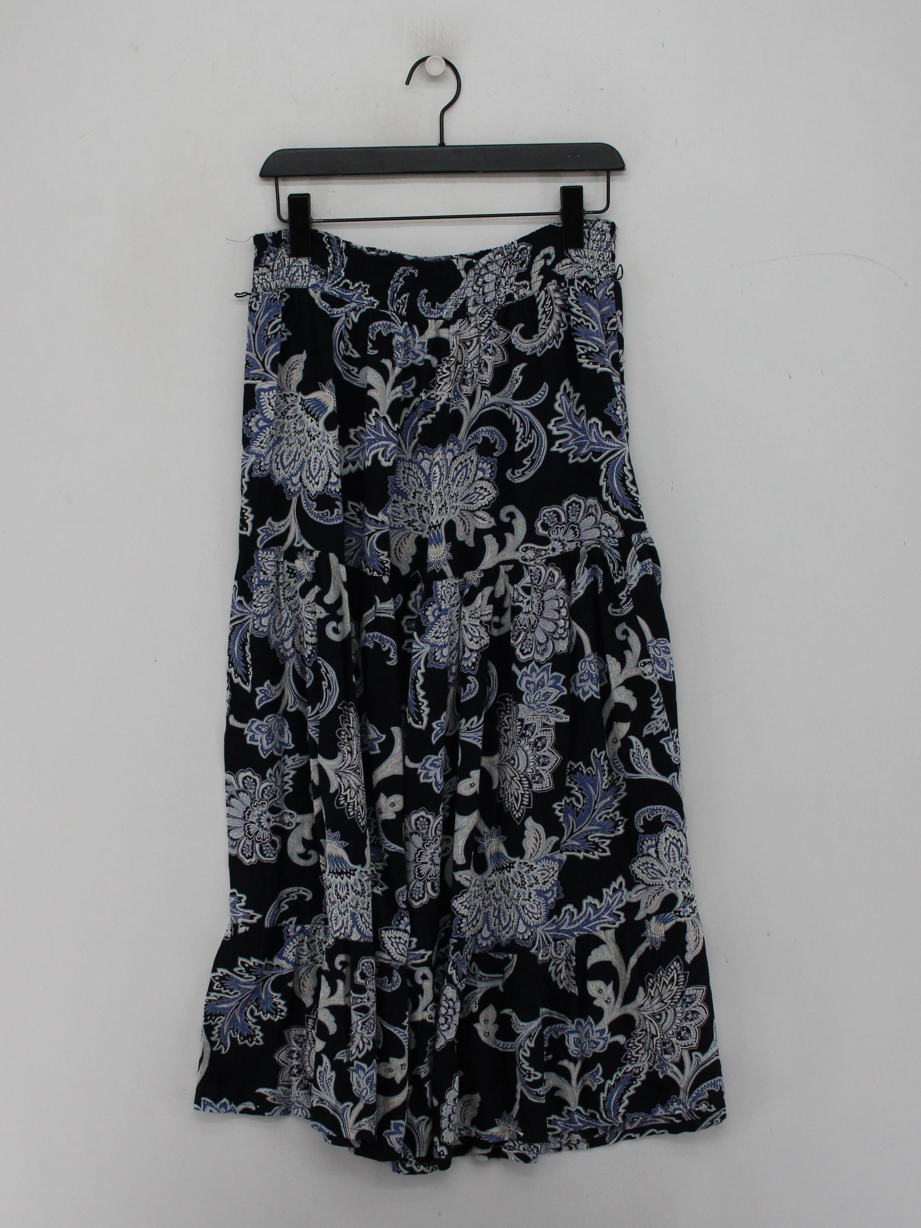 Fat Face Women's Midi Skirt UK 12 Black Floral 100% Other Midi A-Line - Image 2