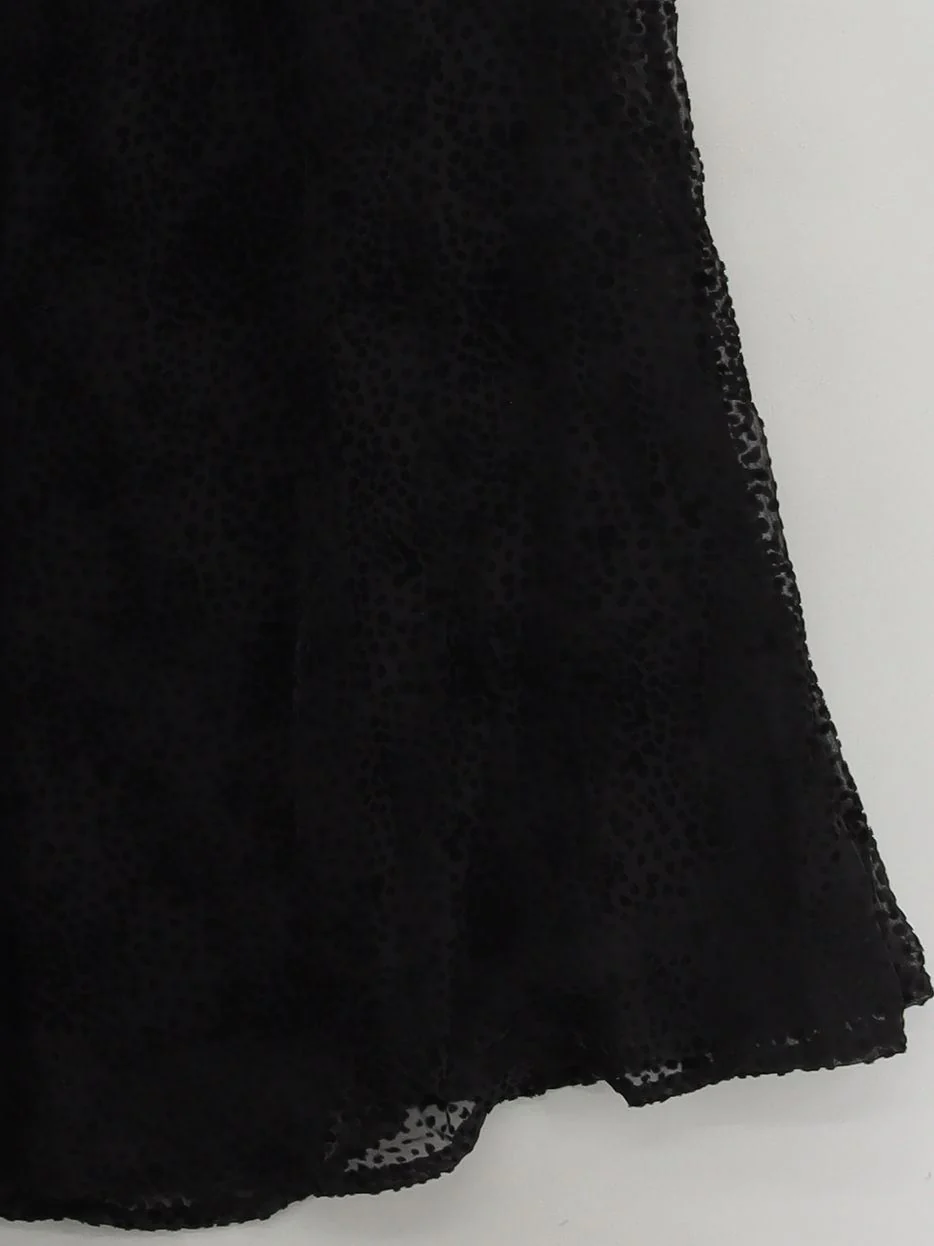 Fat Face Women's Midi Skirt UK 14 Black Nylon with Viscose A-Line - Image 4