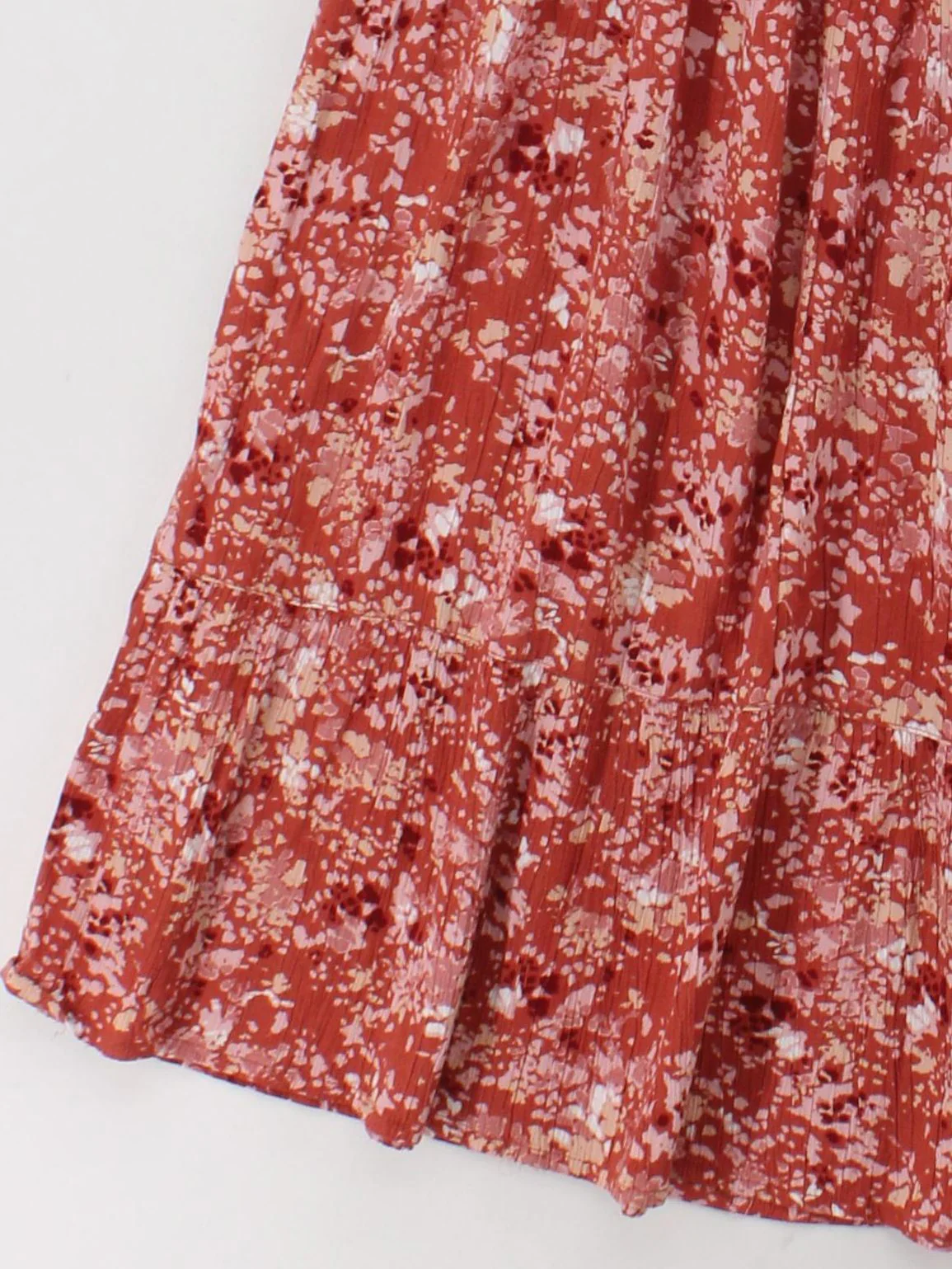 Fat Face Women's Midi Skirt UK 14 Red Floral 100% Viscose Midi A-Line - Image 4