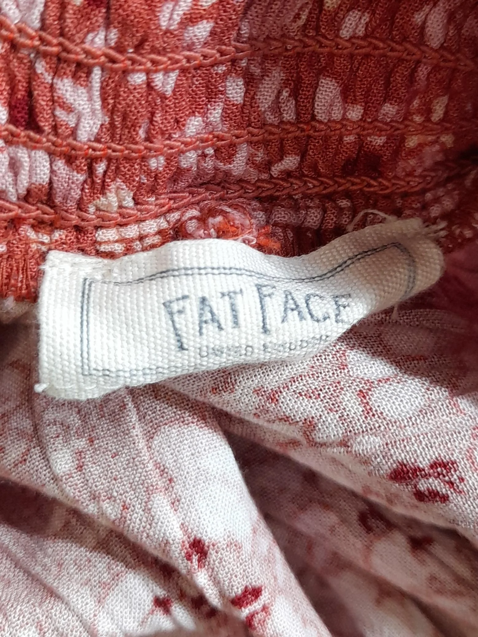 Fat Face Women's Midi Skirt UK 14 Red Floral 100% Viscose Midi A-Line - Image 5