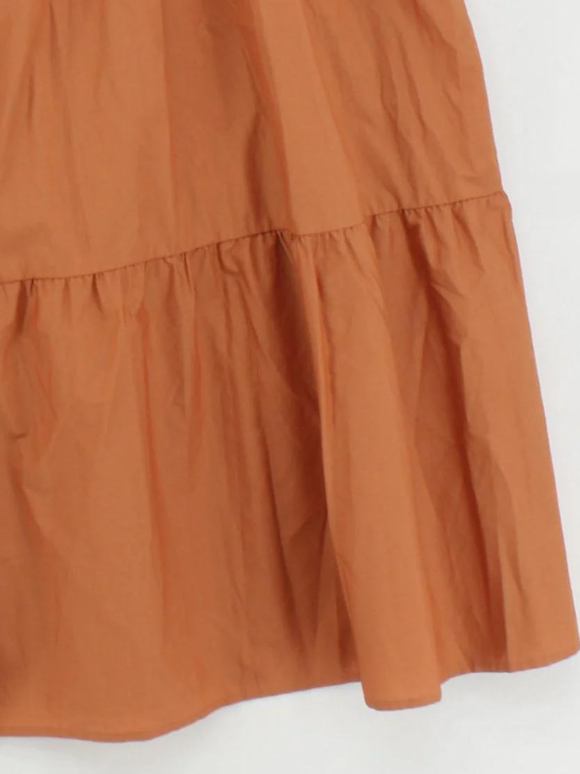 Fat Face Women's Midi Skirt UK 22 Orange 100% Cotton Midi A-Line - Image 4
