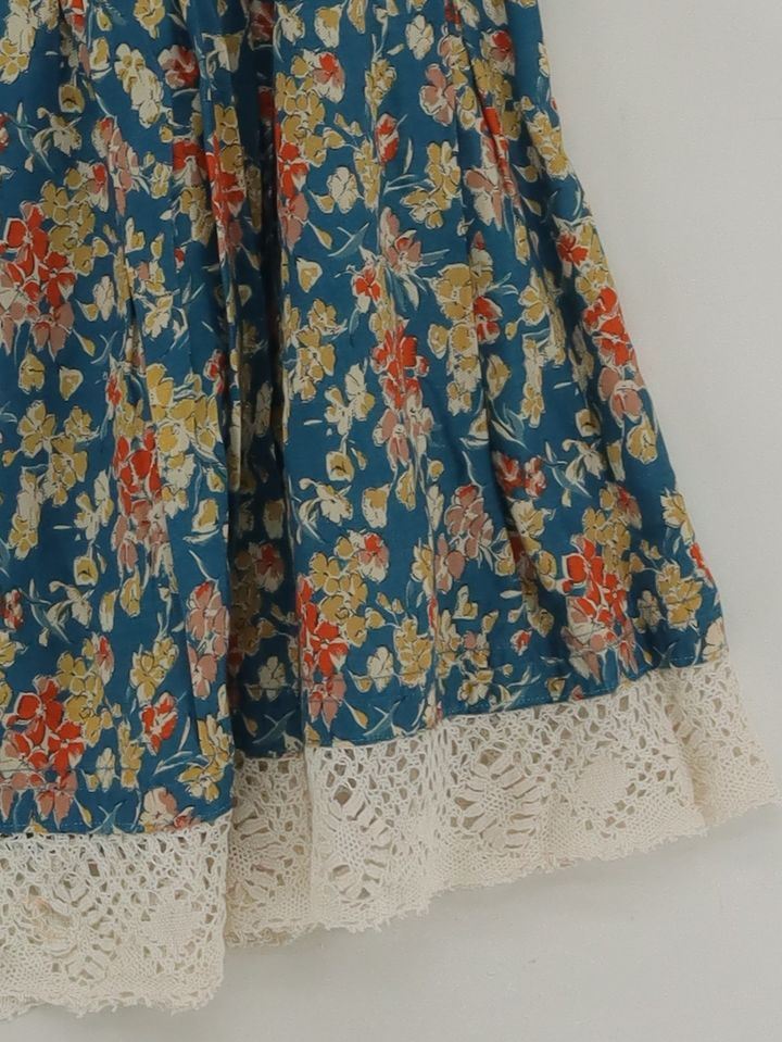 Fat Face Women's Mini Skirt S Blue Floral 100% Cotton Short Mini - Image 4