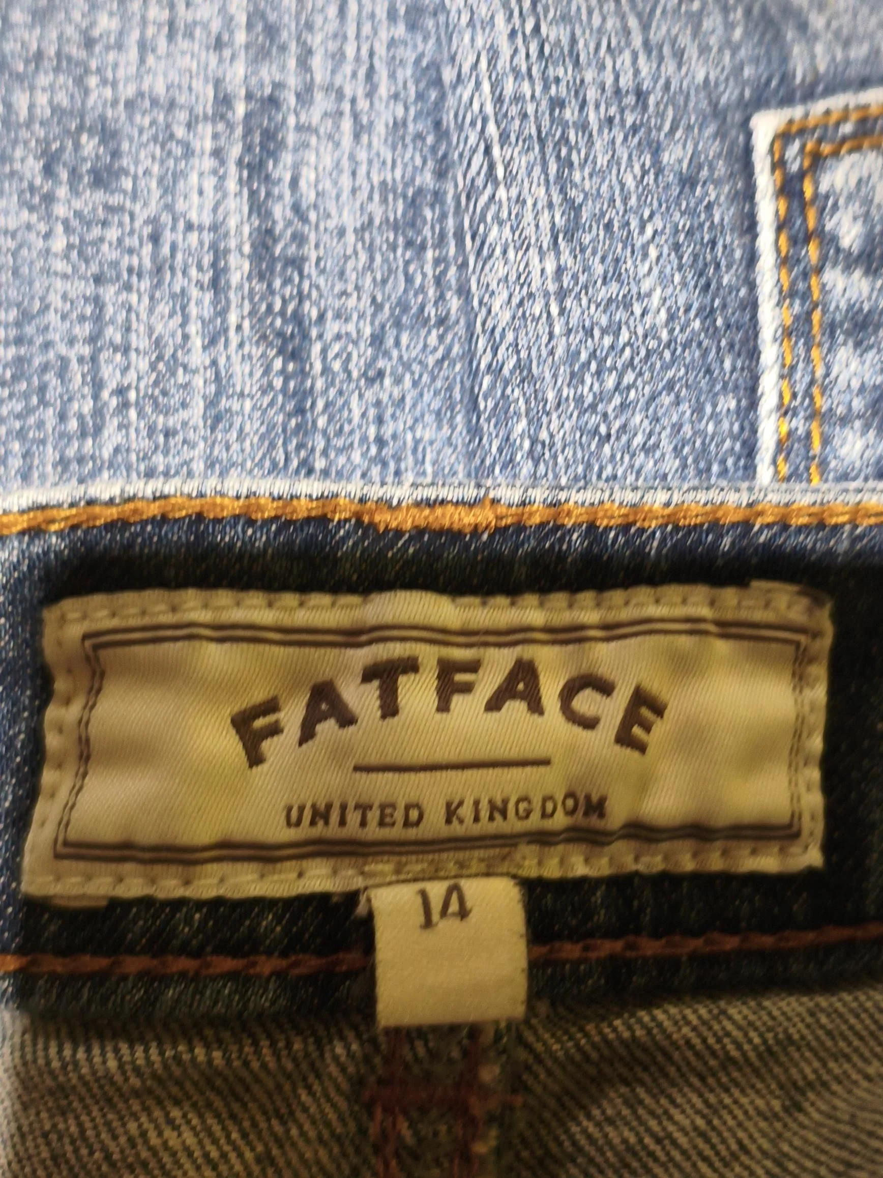 Fat Face Women's Mini Skirt UK 14 Blue Cotton with Elastane Short Mini - Image 5