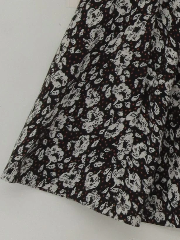 Fat Face Women's Mini Skirt UK 16 Black Floral Cotton with Elastane Short Mini - Image 4