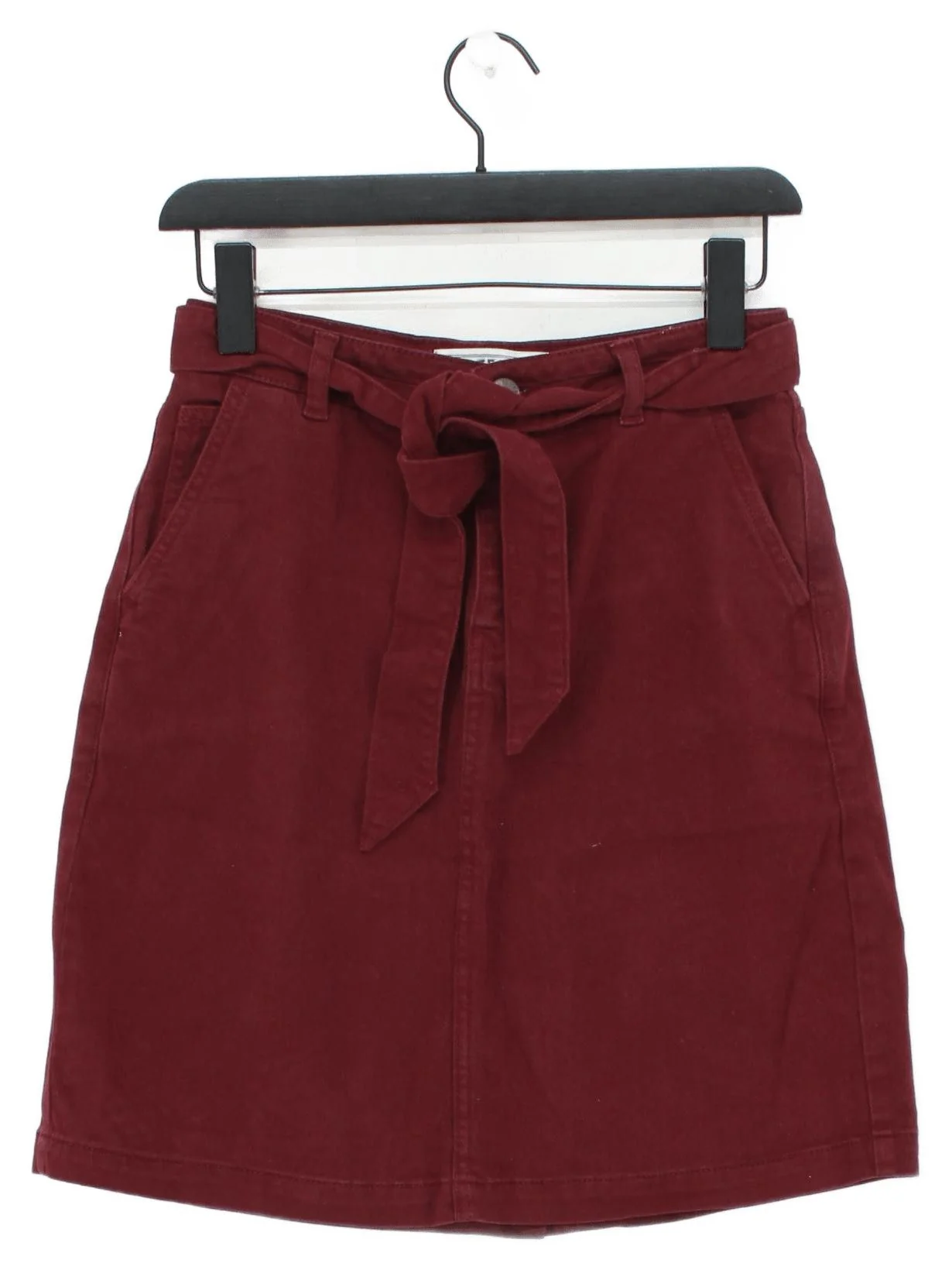 Fat Face Women's Mini Skirt UK 8 Red Cotton with Elastane Short Mini
