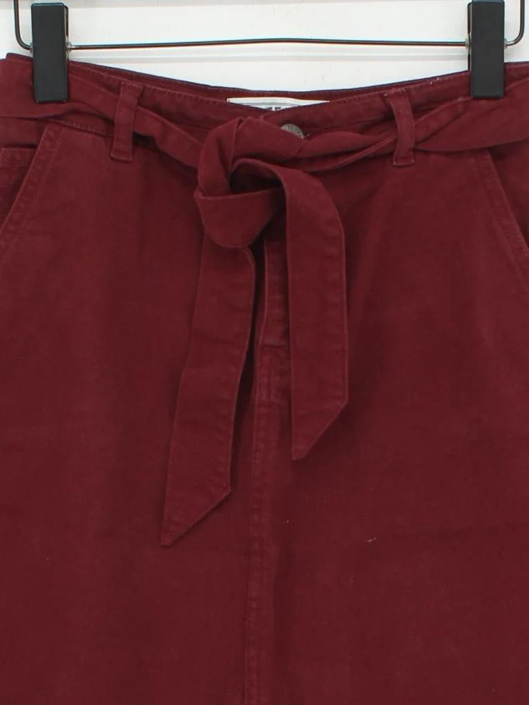 Fat Face Women's Mini Skirt UK 8 Red Cotton with Elastane Short Mini - Image 3