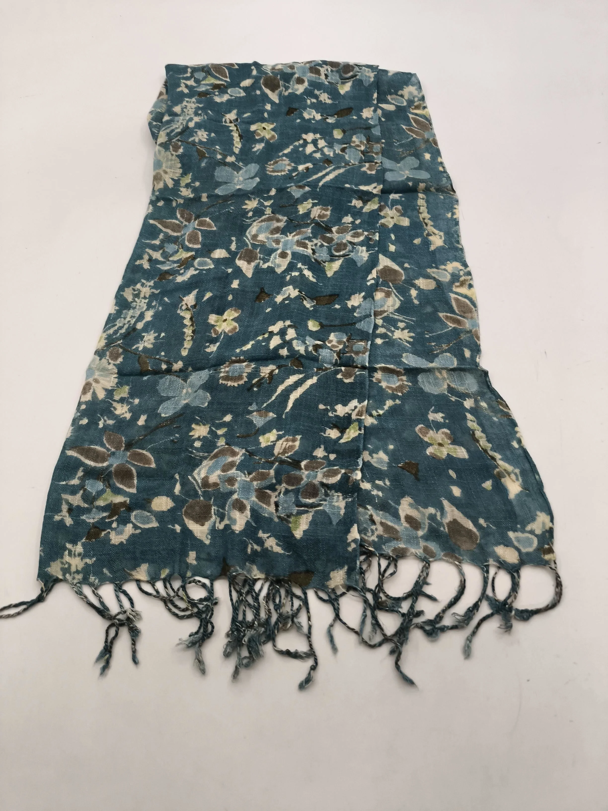 Fat Face Women's Scarf Blue Floral 100% Other Rectangle Scarf - Image 2