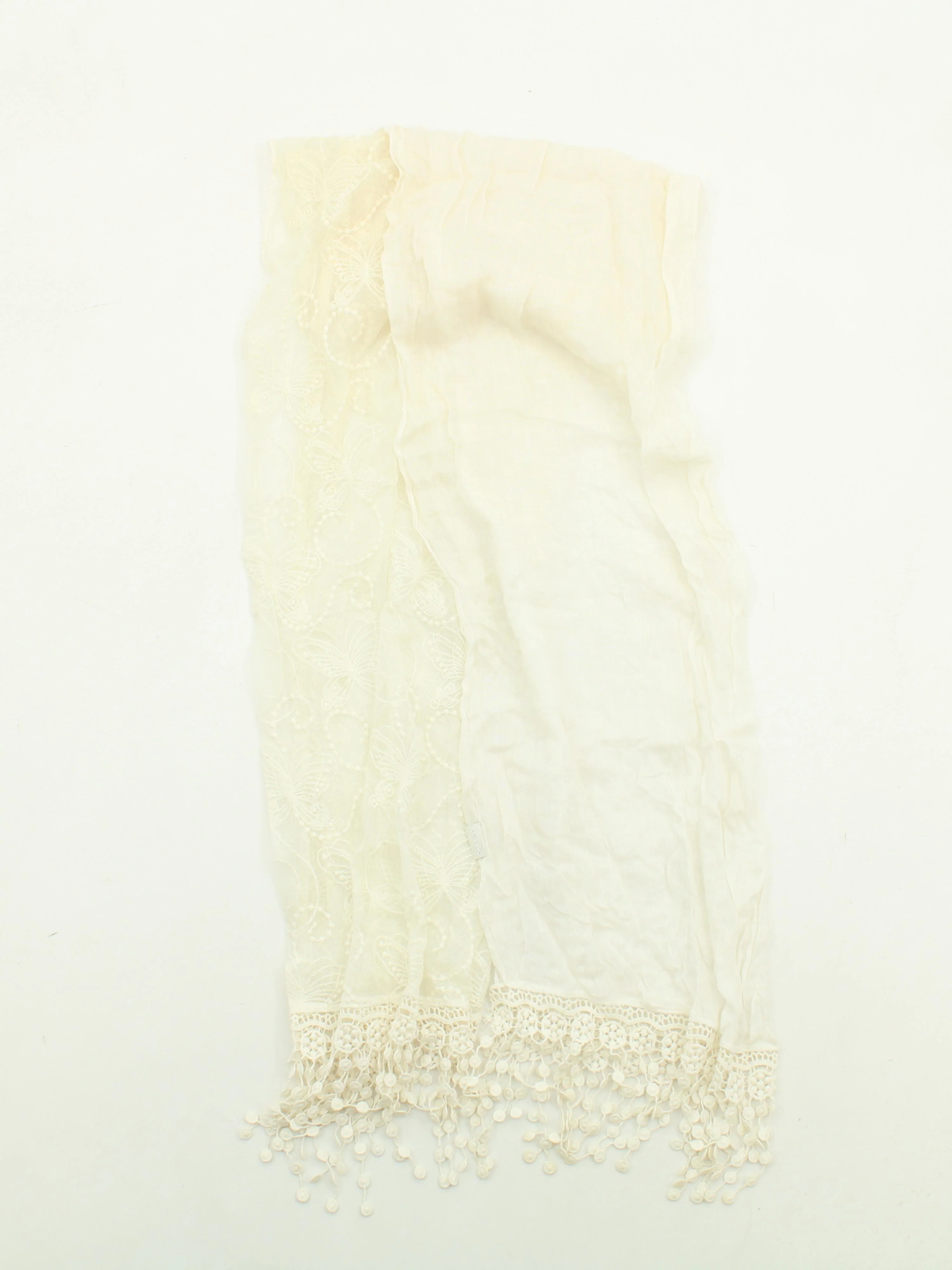 Fat Face Women's Scarf Cream Floral 100% Other Rectangle Scarf - Image 2