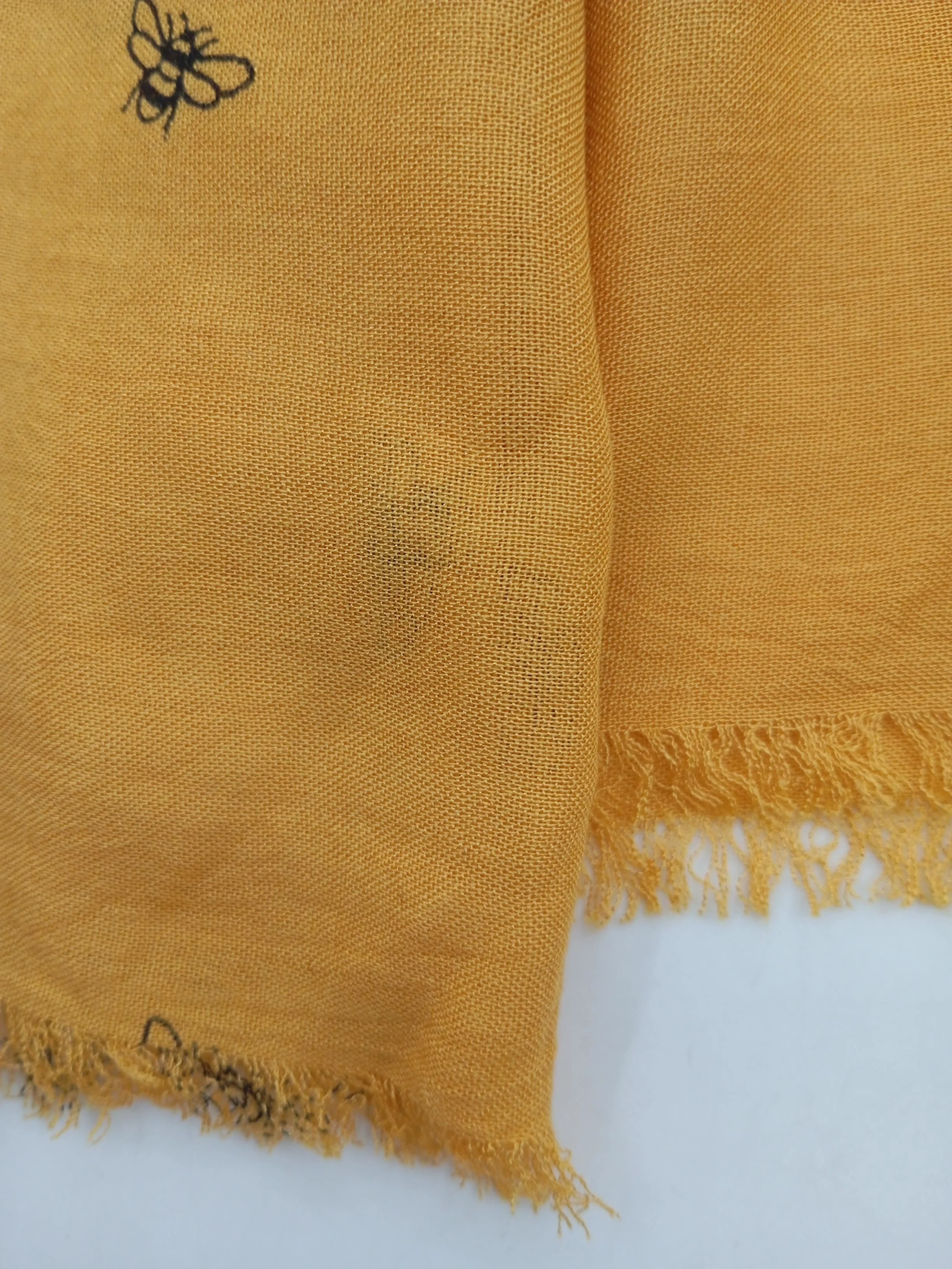 Fat Face Women's Scarf Yellow Graphic 100% Other Rectangle Scarf - Image 4