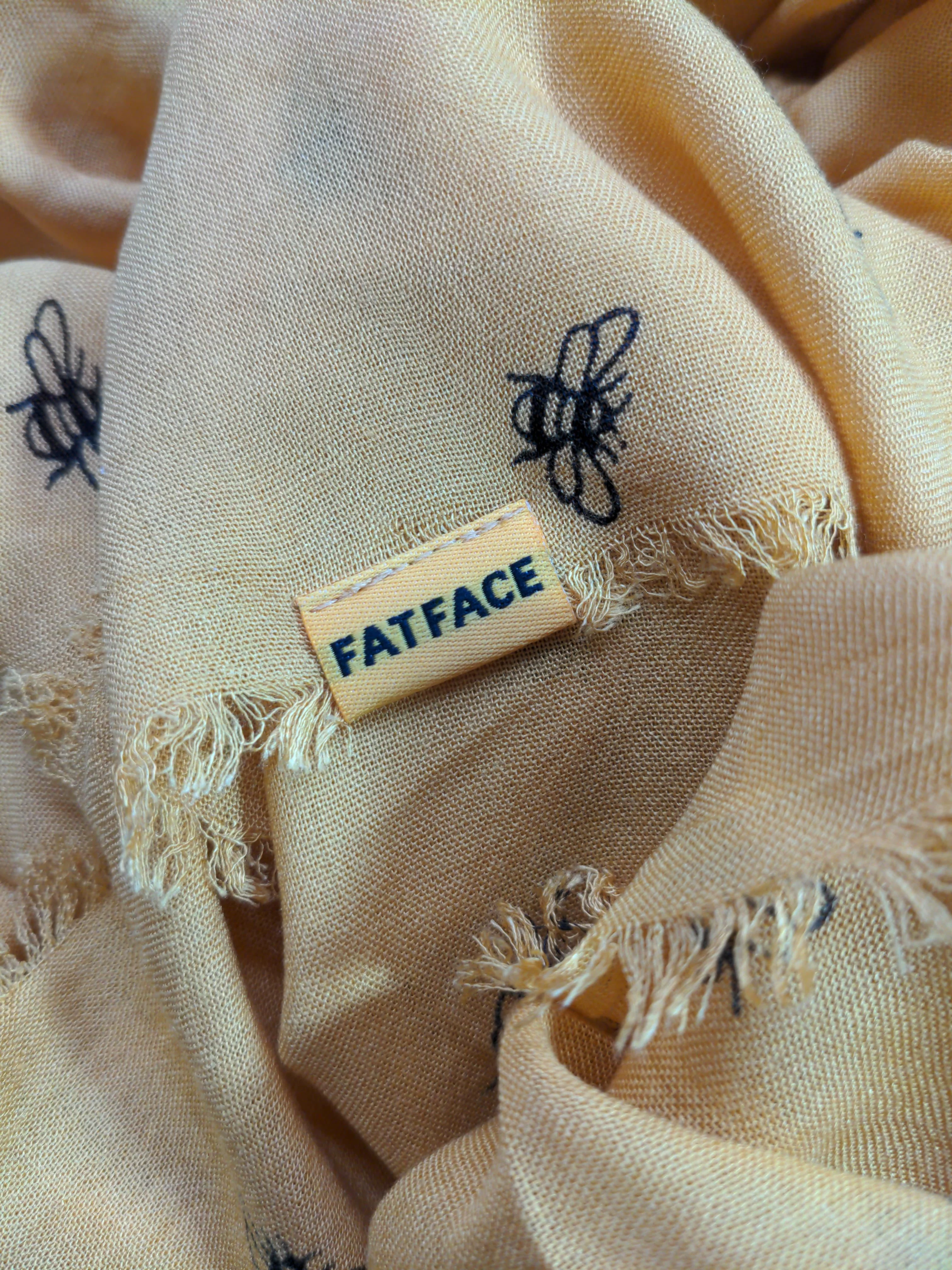 Fat Face Women's Scarf Yellow Graphic 100% Other Rectangle Scarf - Image 5