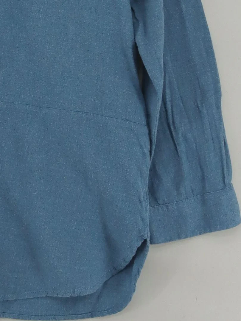Fat Face Women's Shirt M Blue 100% Cotton Long Sleeve Collared Basic - Image 4