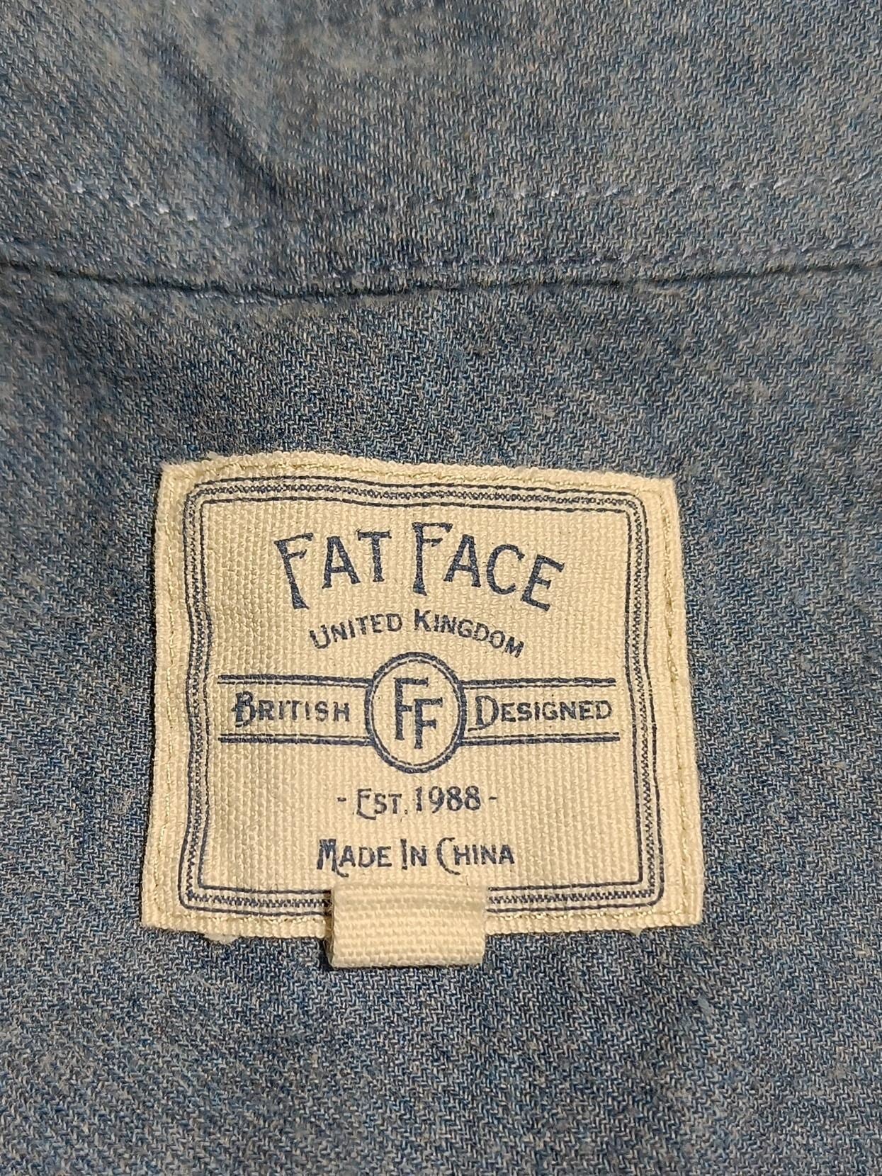 Fat Face Women's Shirt M Blue 100% Cotton Long Sleeve Collared Basic - Image 5