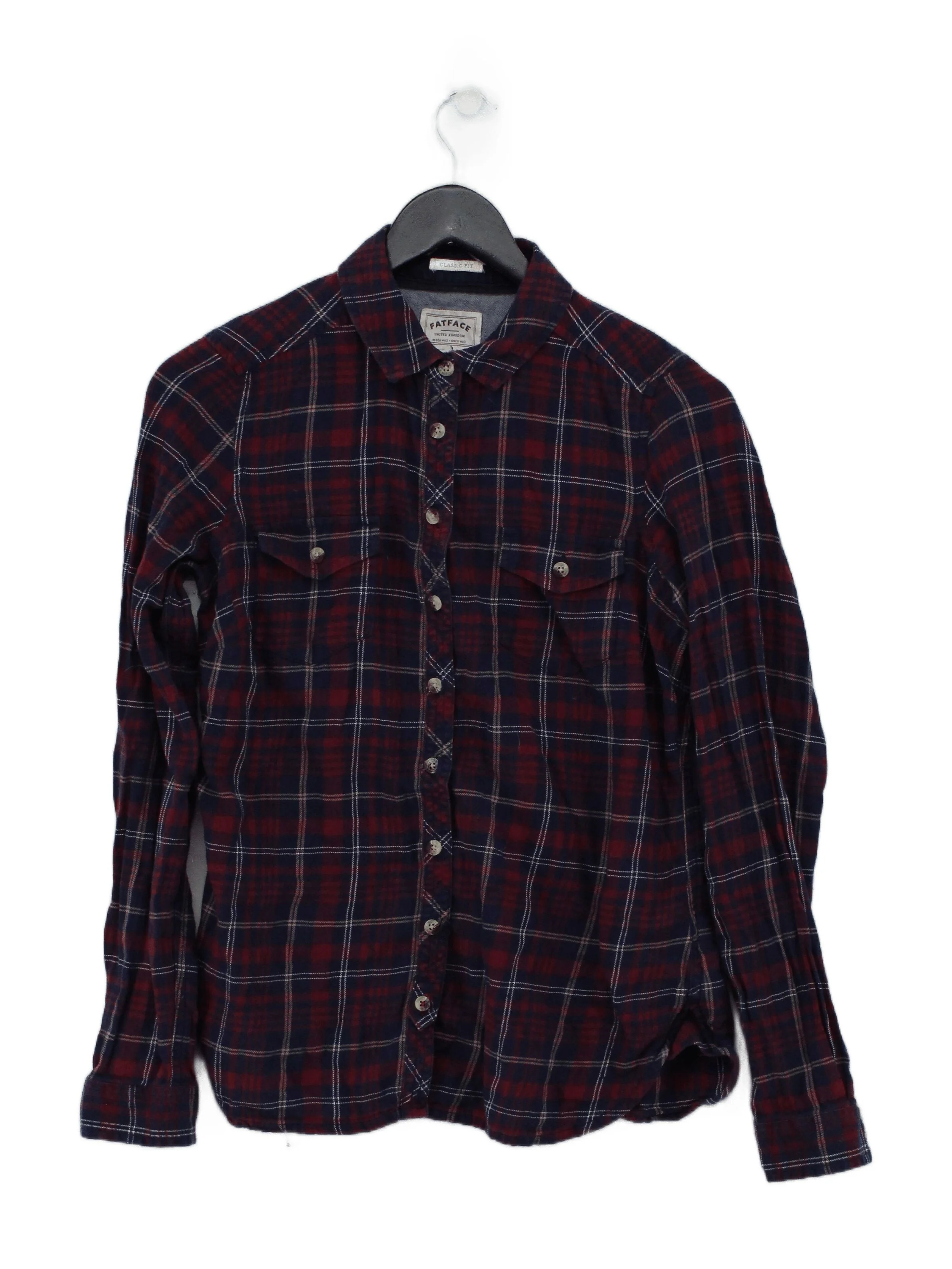 Fat Face Women's Shirt UK 10 Red 100% Cotton Basic