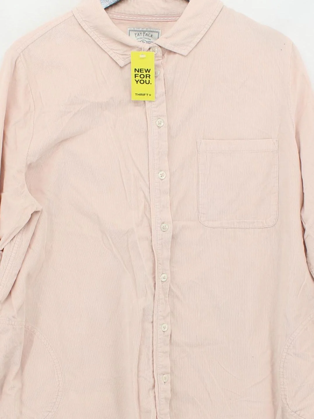 Fat Face Women's Shirt UK 18 Pink 100% Cotton Long Sleeve Collared Basic - Image 3