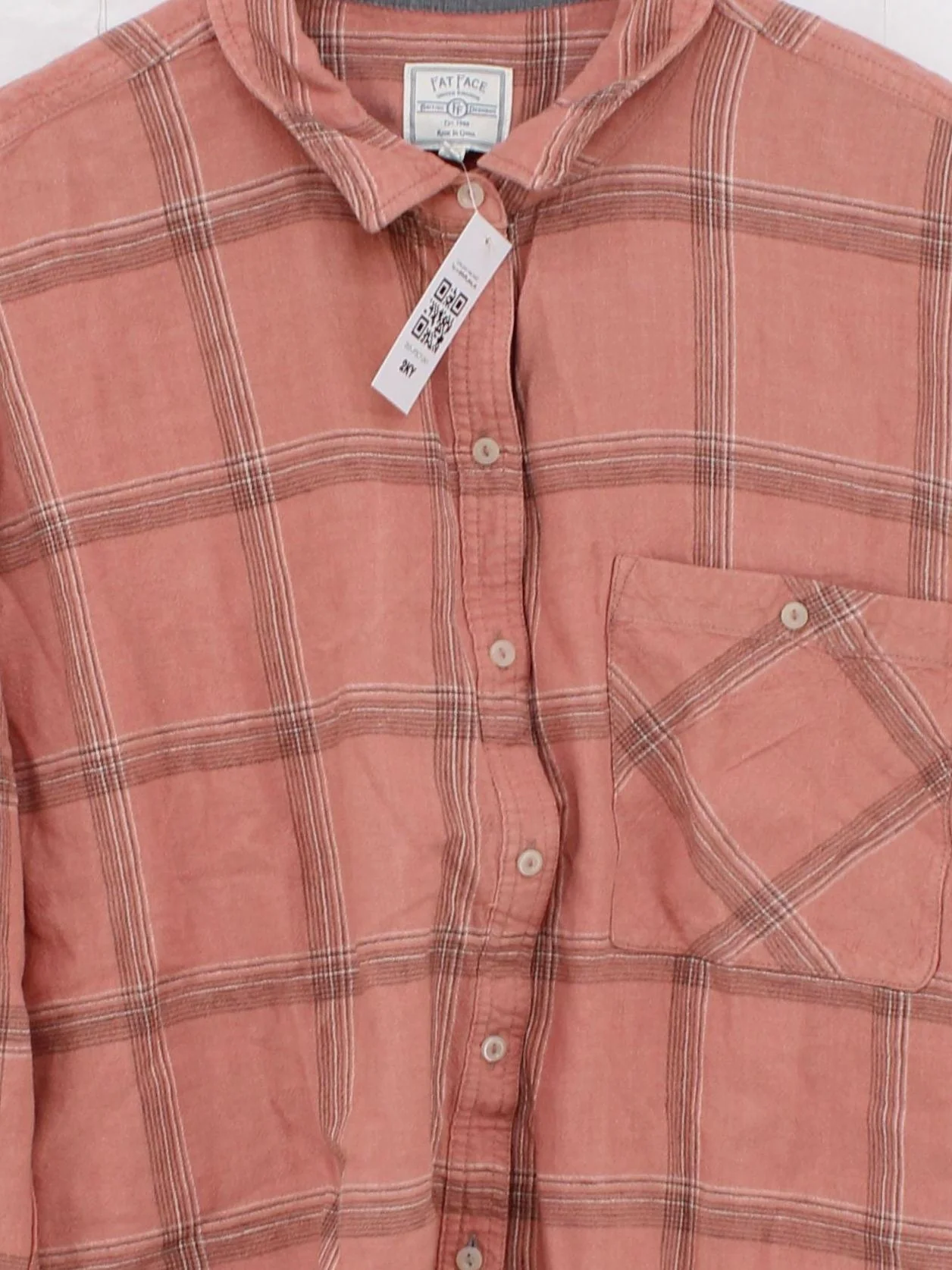 Fat Face Women's Shirt UK 18 Red Linen with Viscose Basic - Image 3