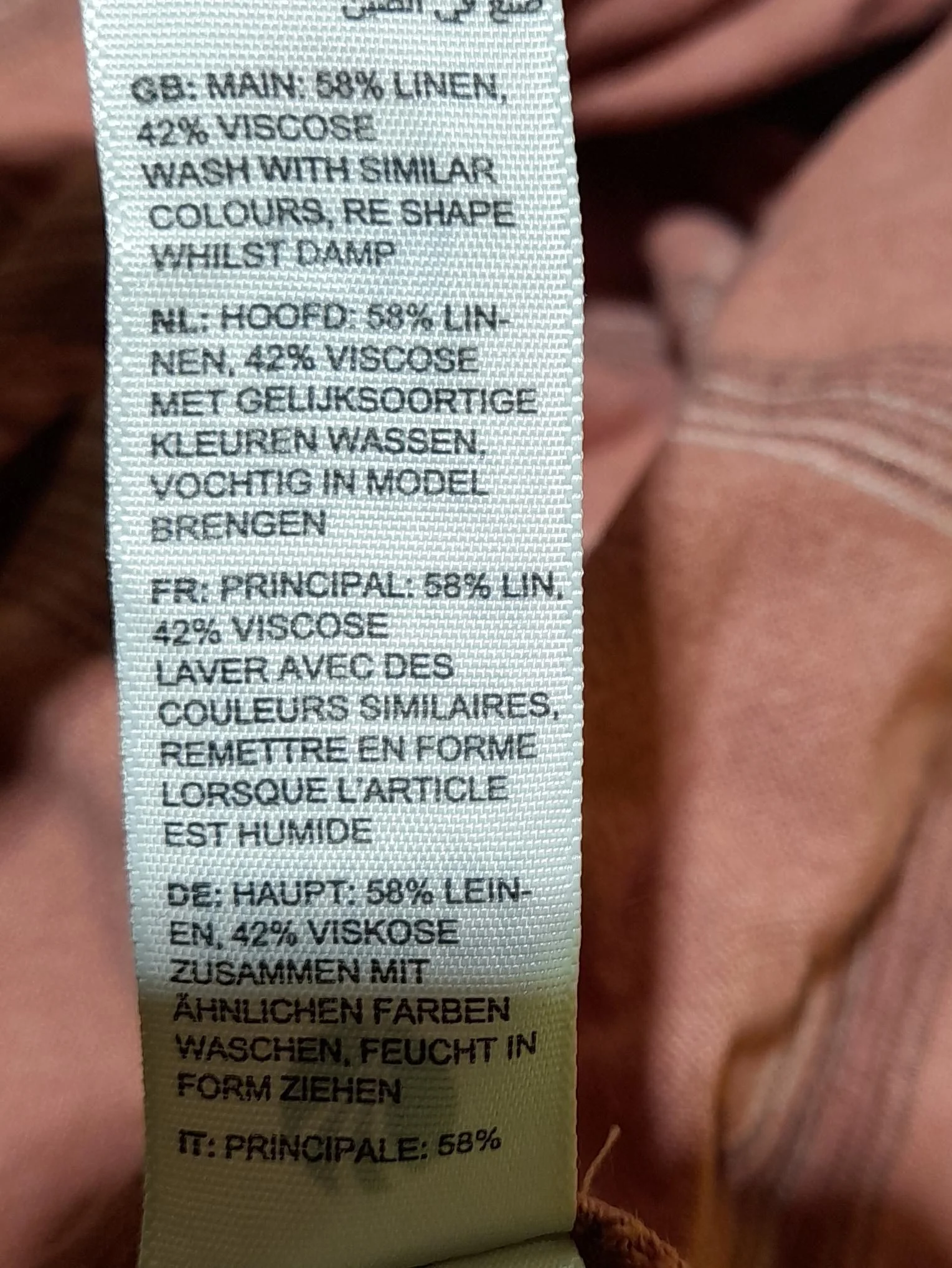 Fat Face Women's Shirt UK 18 Red Linen with Viscose Basic - Image 6
